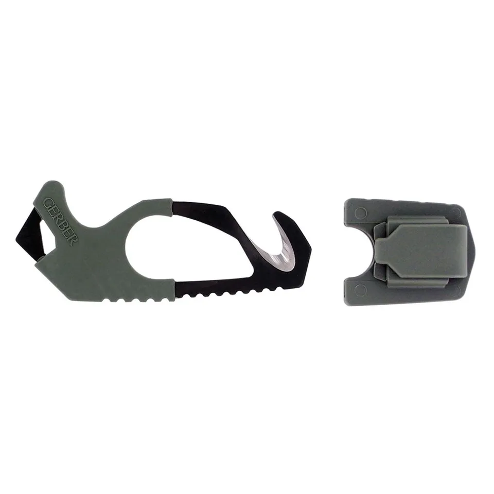 gerber-strap-cutter-fg504-green-cortador-de-correas-de-emergencia-con-gancho-de- image 1
