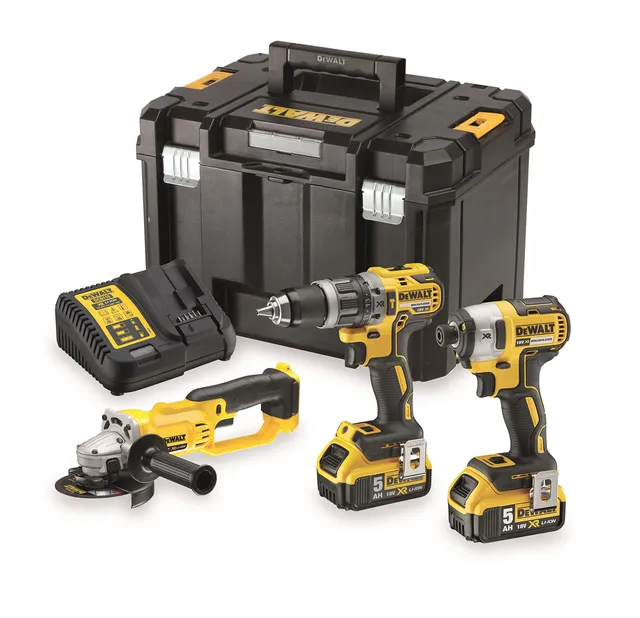 dewalt-dck383p2t-qw-kit-xr-18v-taladro-percutor-amoladora-atornillador-impacto-2 image 1