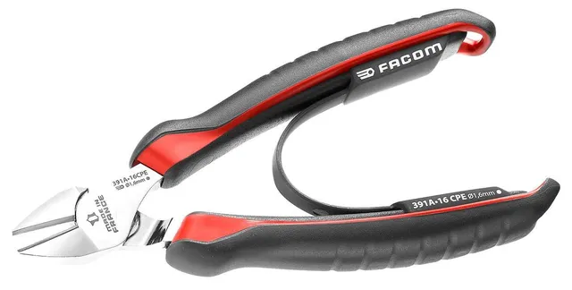 facom-391a-16cpe-pinzas-de-corte-diagonal-para-electricista-160-mm-mango-cpe image 1