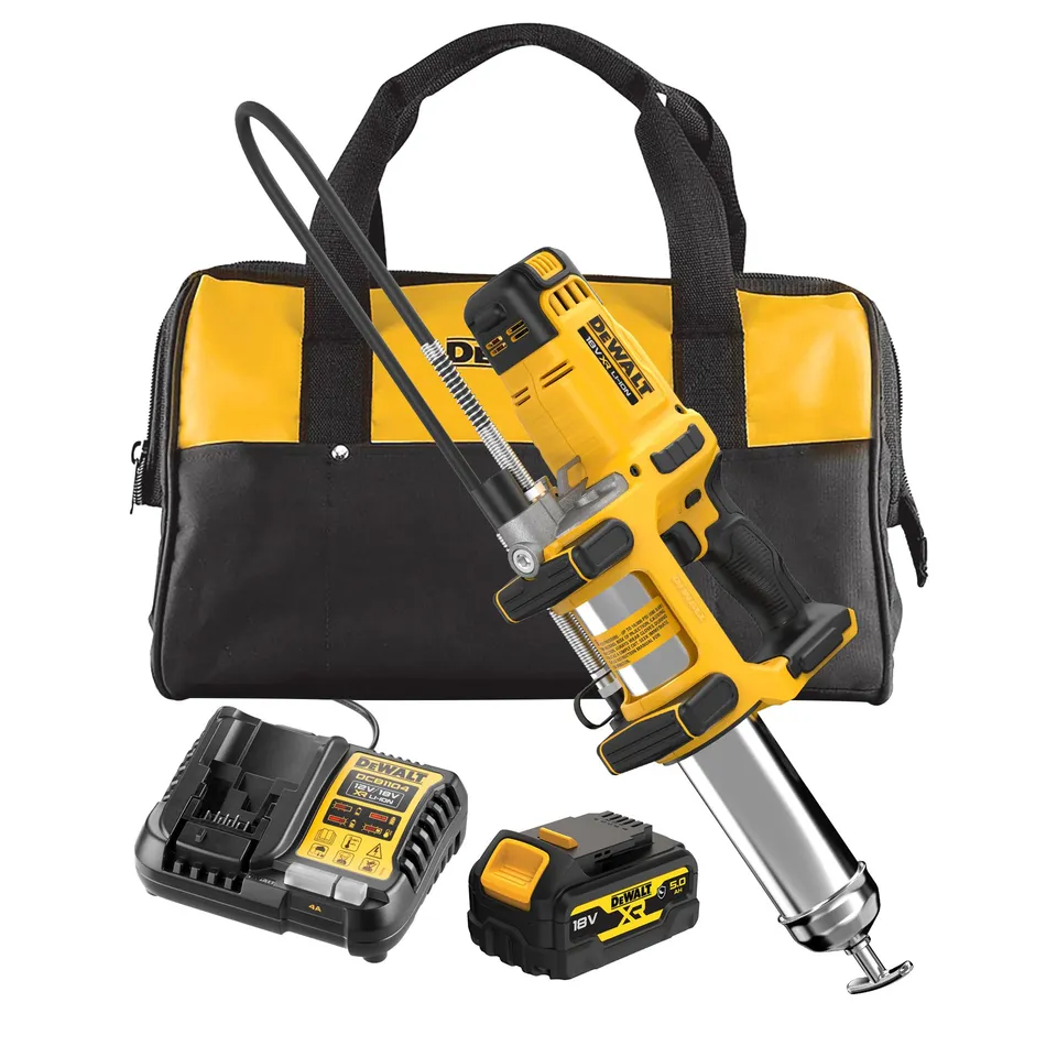 dewalt-engrasadora-18v-xr-2-velocidades-dcgg581p1g-qw-690-bar-255-ml-min-con-bat image 1