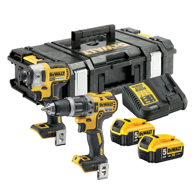 kit-combinado-dewalt-18v-xr-sin-escobillas-dck266p2-qw-taladro-percutor-atornill image 1
