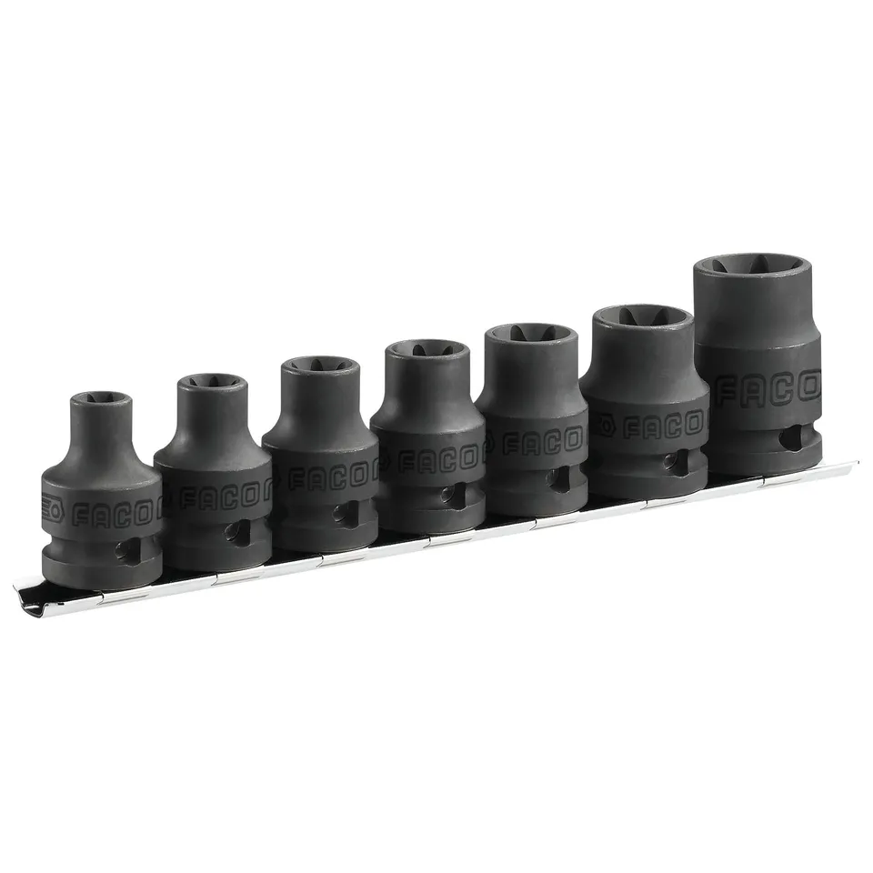 facom-nstx-j7-juego-de-7-vasos-de-impacto-torx-exterior-1-2-e10-e24 image 1