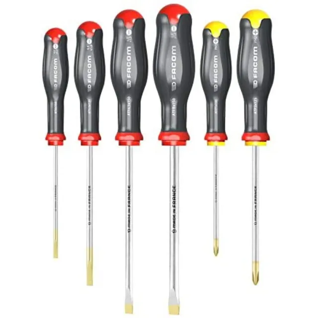 facom-juego-de-destornilladores-protwist-multicolor-6-piezas-mango-suave-punta-e image 1
