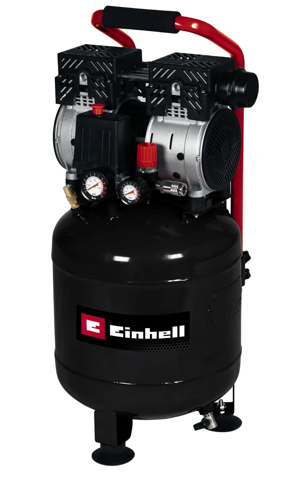 einhell-compresor-te-ac-135-24-silent-plus-750-w-8-bar-24-l-135-l-min-57-db-sin- image 1