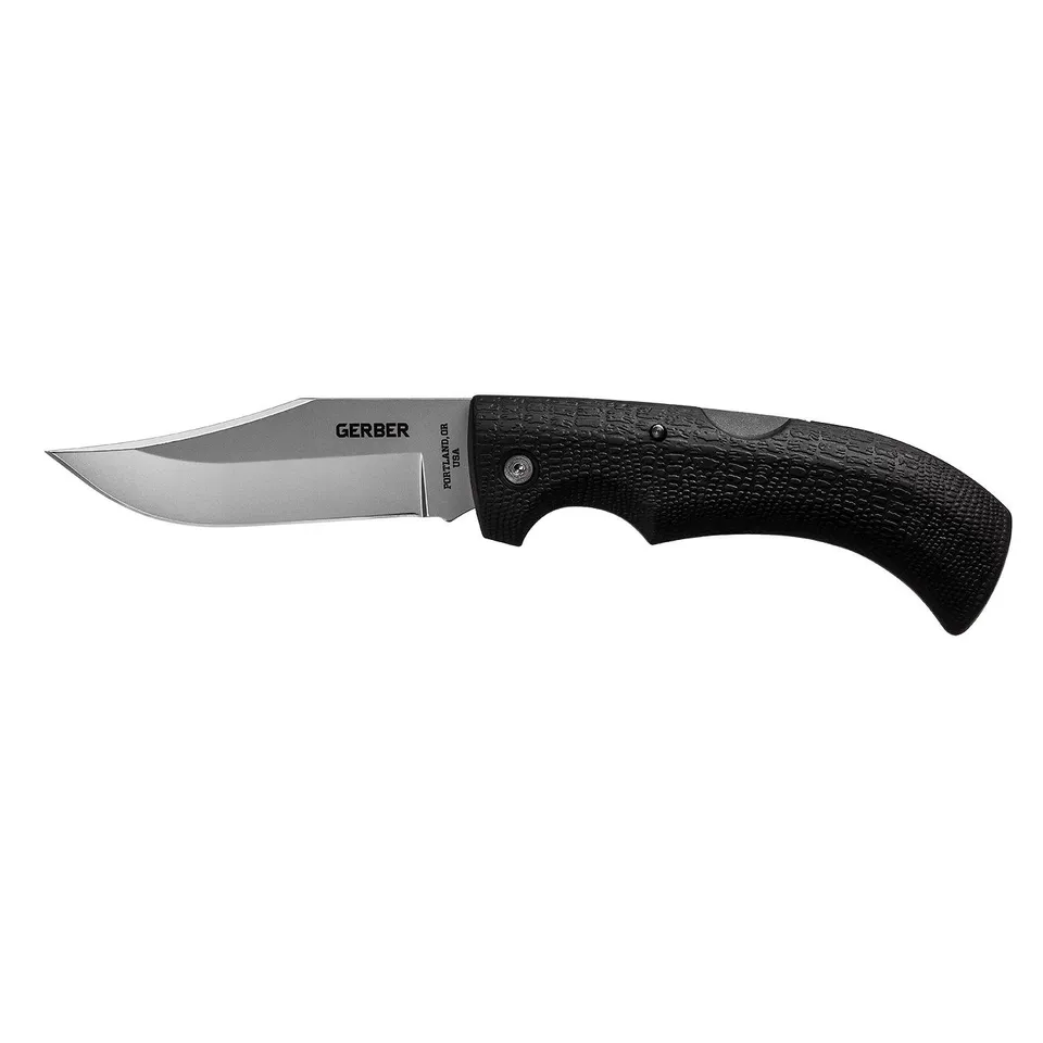 gerber-gator-clip-point-plain-edge-navaja-de-caza-y-campo-con-mango-gator-grip image 1
