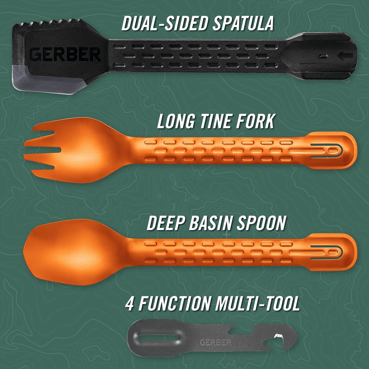 gerber-compleat-utensil-set-burnt-orange-juego-de-cubiertos-y-multiherramienta-d image 2
