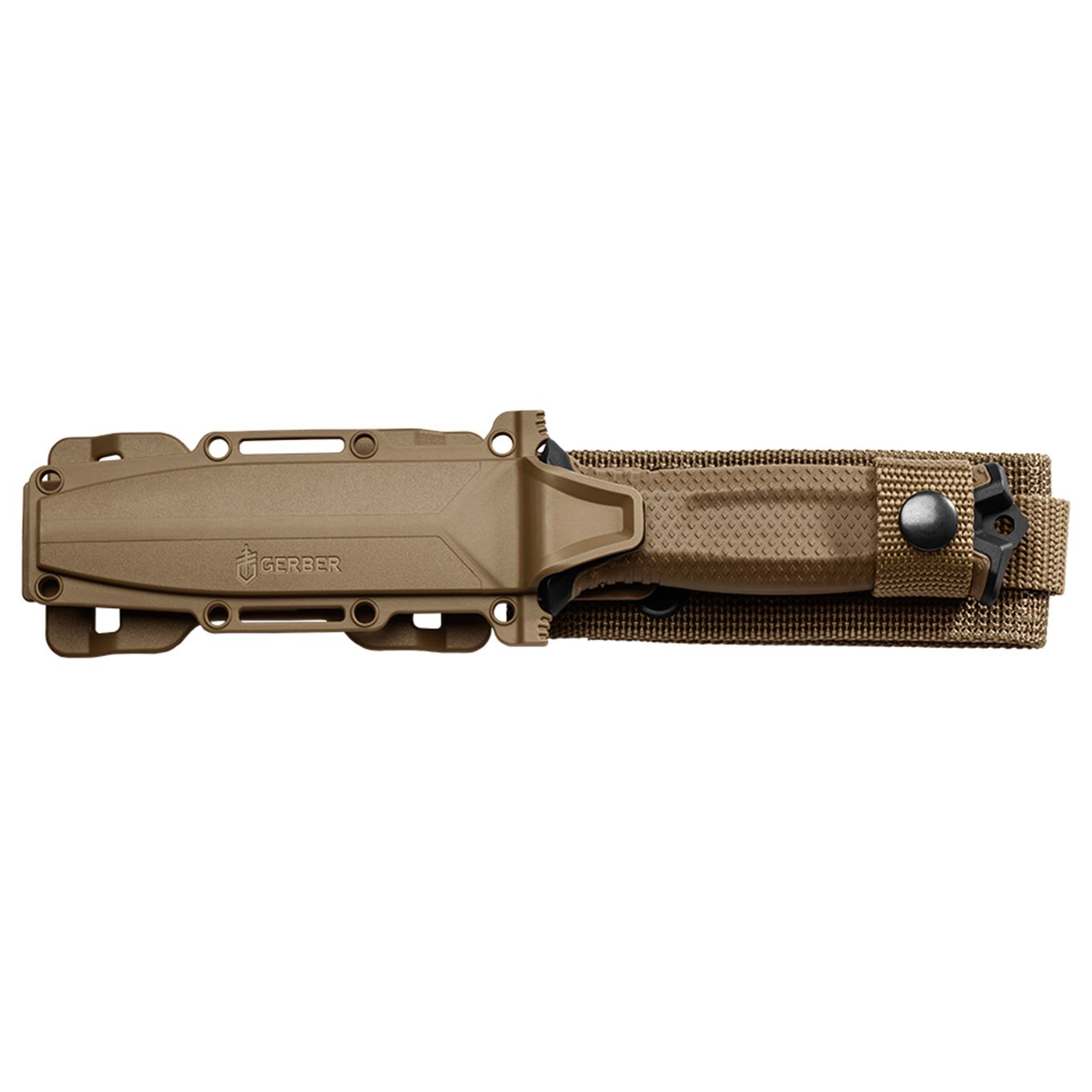 cuchillo-fijo-gerber-strongarm-coyote-brown-con-hoja-lisa-y-funda-molle image 4