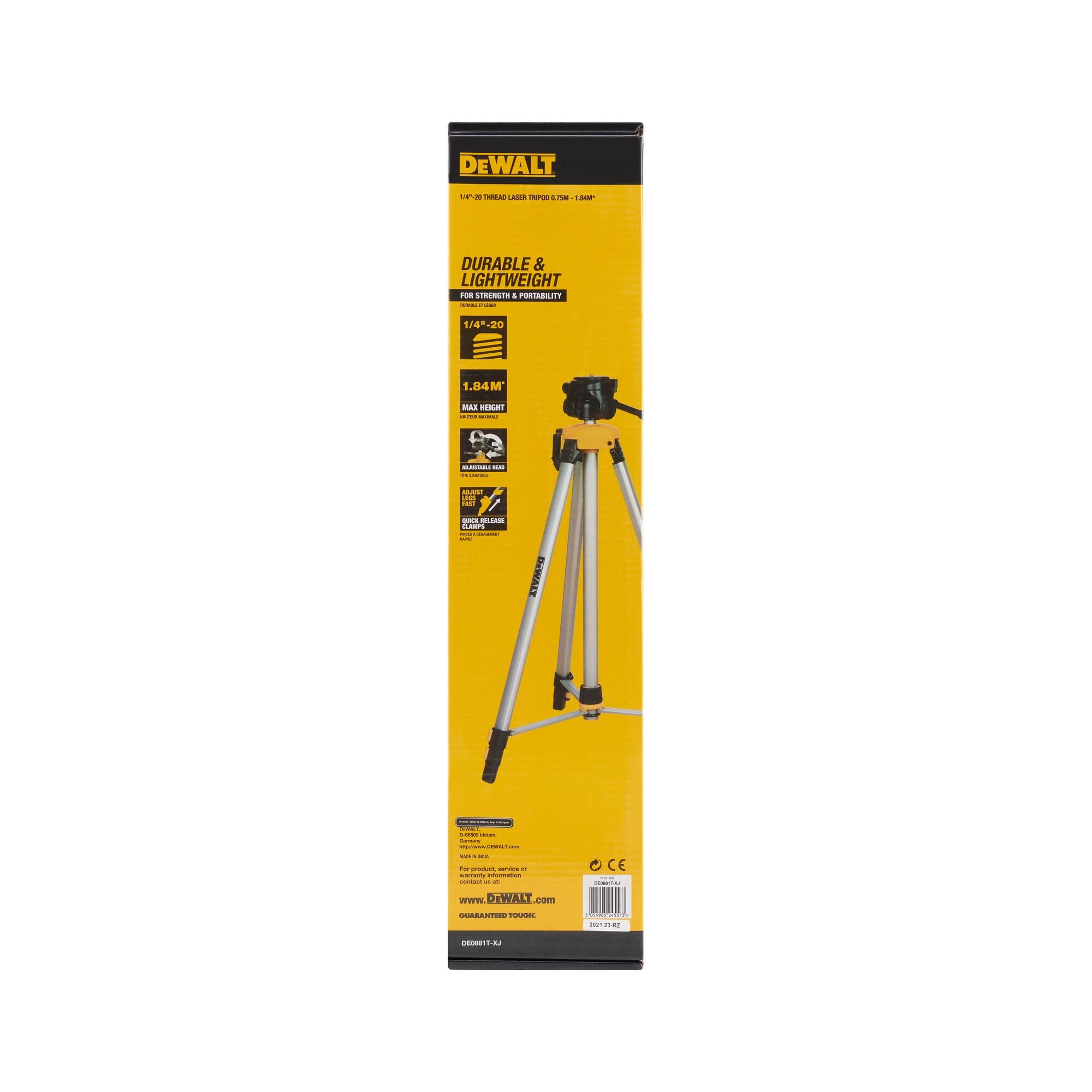 dewalt-de0881t-xj-mini-tr-pode-de-aluminio-rosca-1-4-altura-0-75-1-84m-con-bolsa image 4