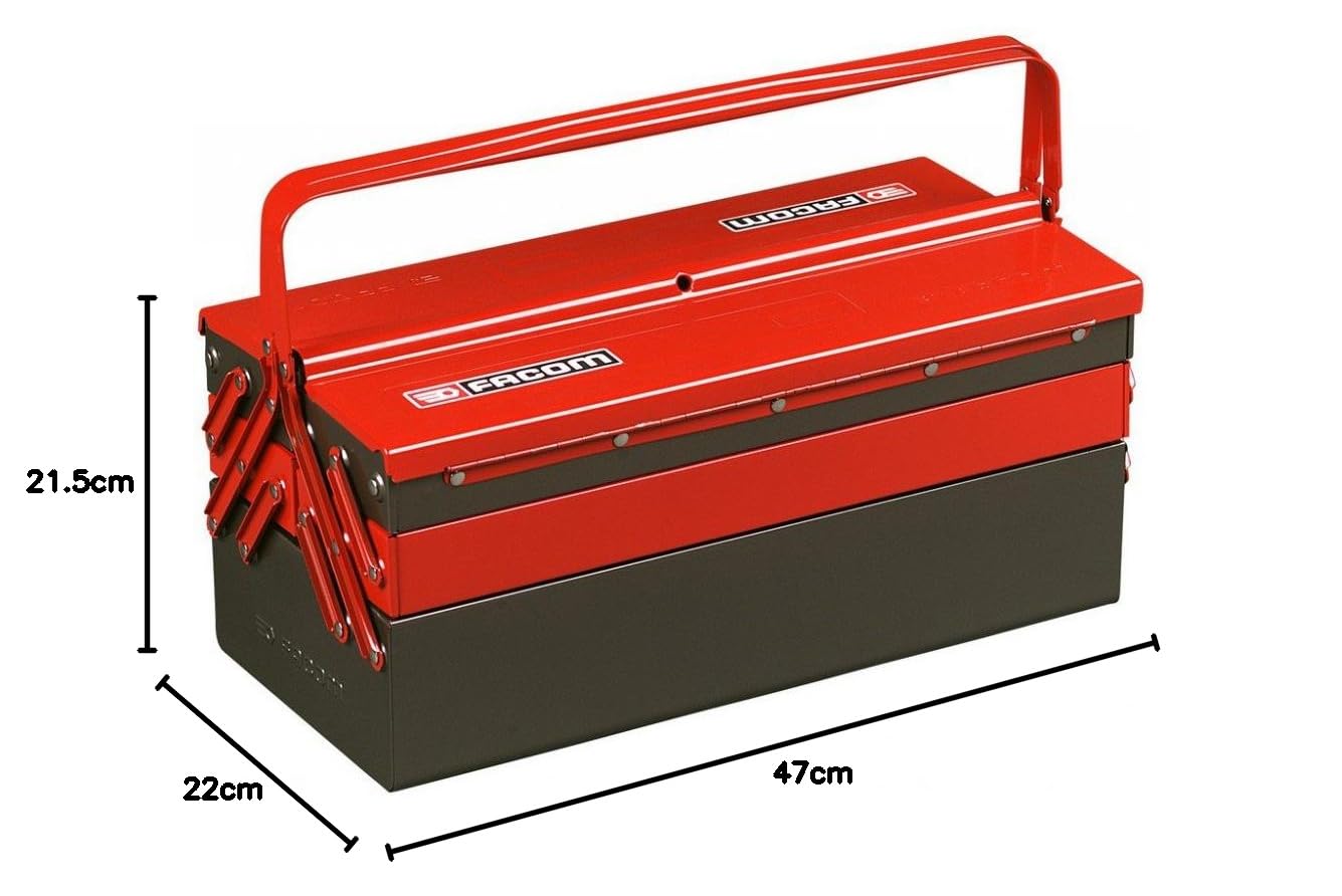 facom-caja-met-lica-de-herramientas-de-5-compartimentos-47-cm-robusta-y-organiza image 2