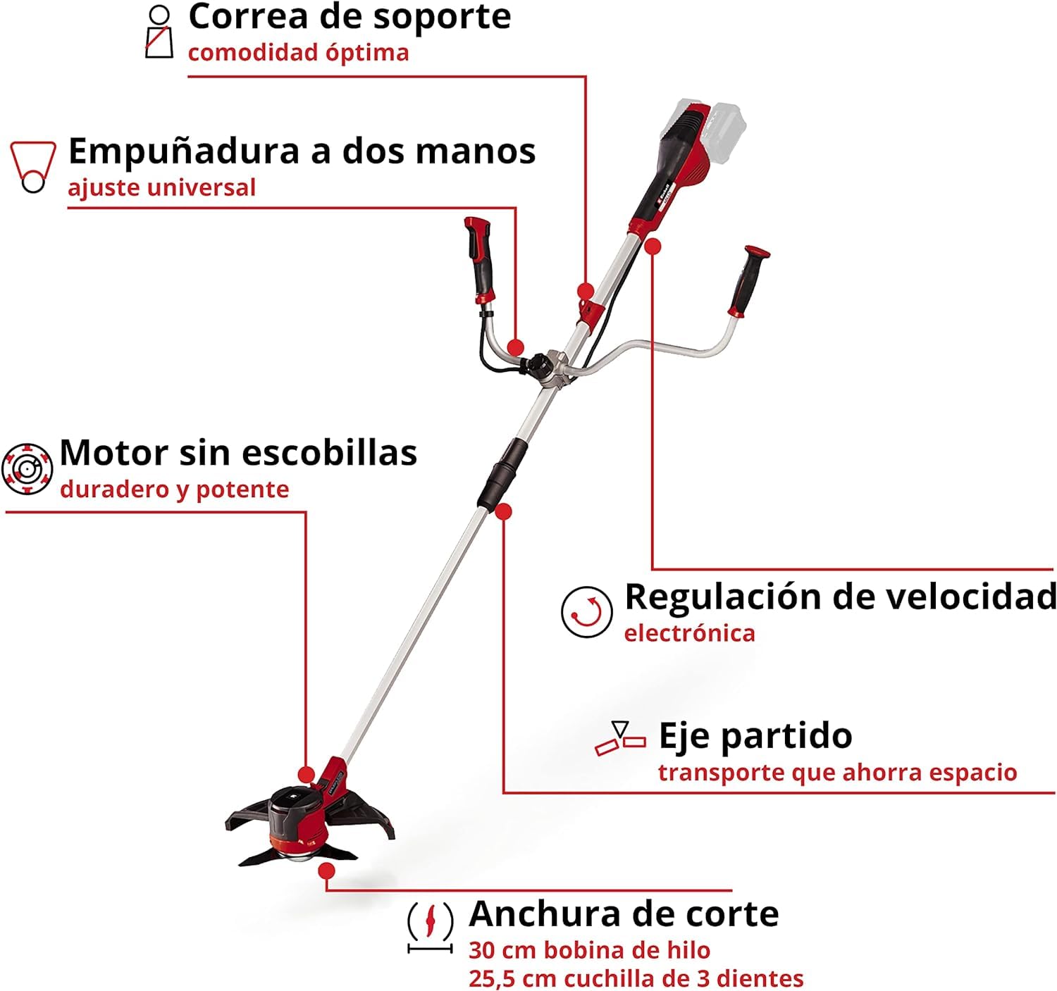 einhell-desbrozadora-inal-mbrica-agillo-36-255-bl-pxc-2x18v-sin-escobillas image 3
