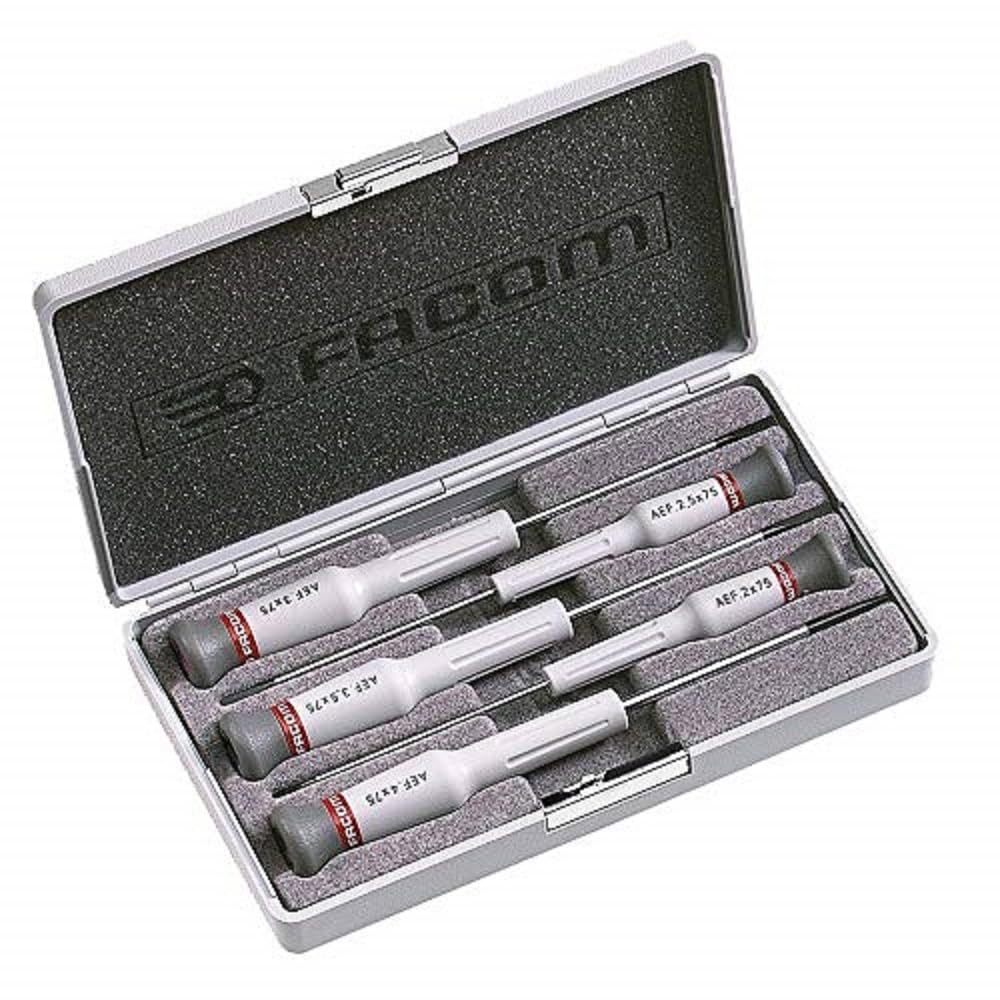 facom-aef-j2-caja-de-5-destornilladores-micro-tech-ranura image 1