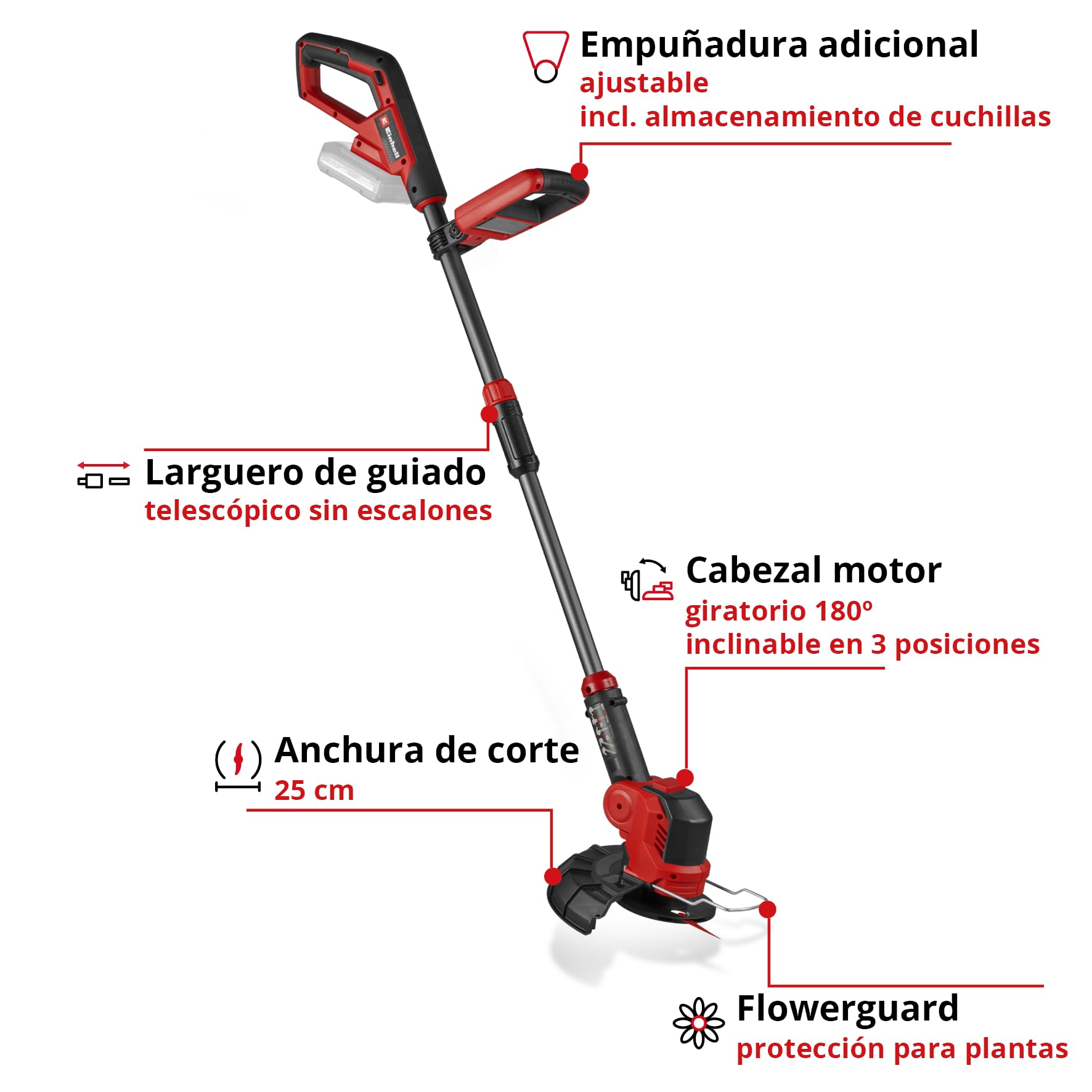 einhell-recortadora-de-c-sped-ge-ct-18-25-li-solo-18v-25-cm-sin-bater-a image 3