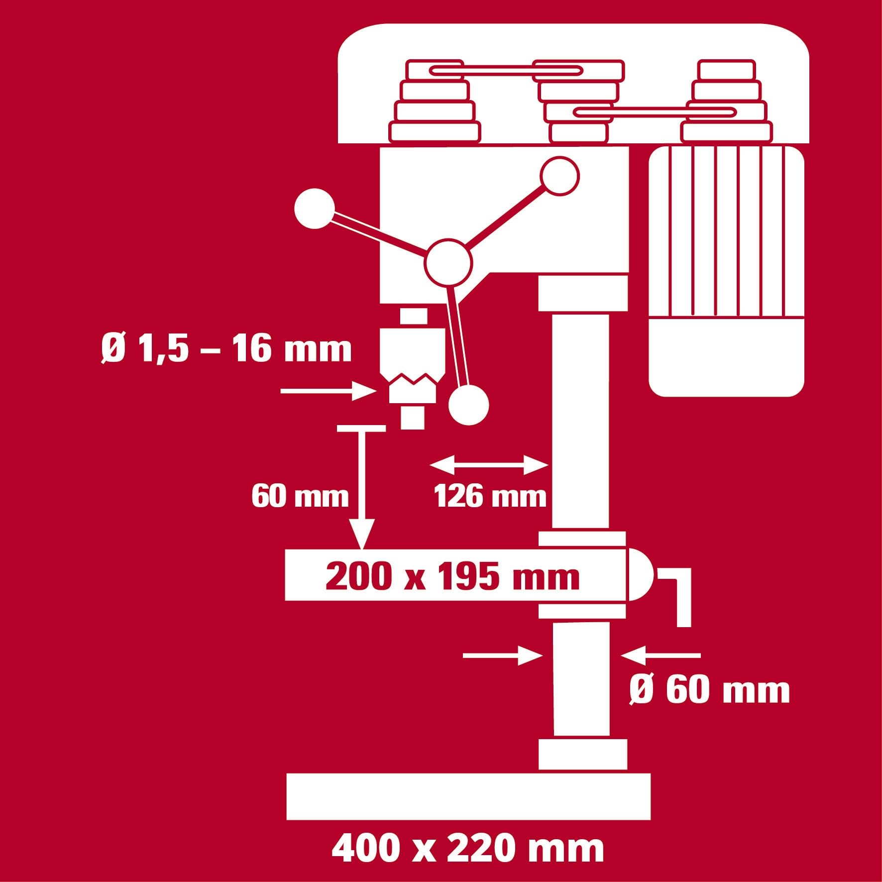 einhell-taladro-de-columna-tc-bd-630-1-630-w-12-velocidades-mesa-regulable-tope- image 8