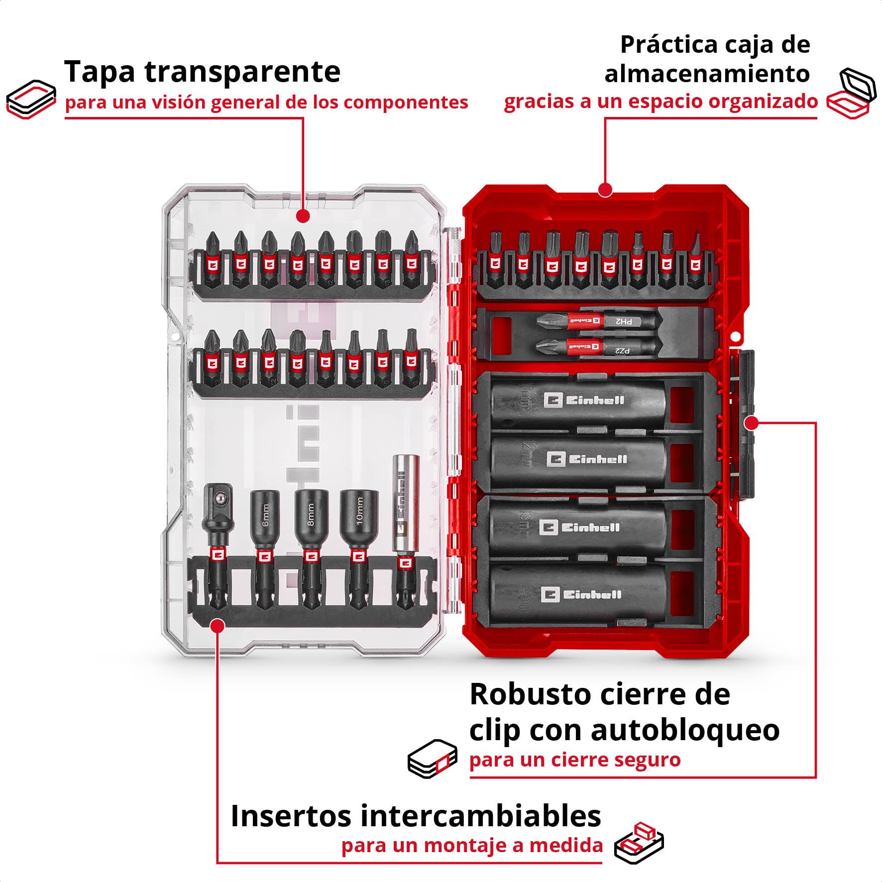 juego-de-35-brocas-de-impacto-y-llaves-de-vaso-einhell-m-case-puntas-25-50-mm-va image 4