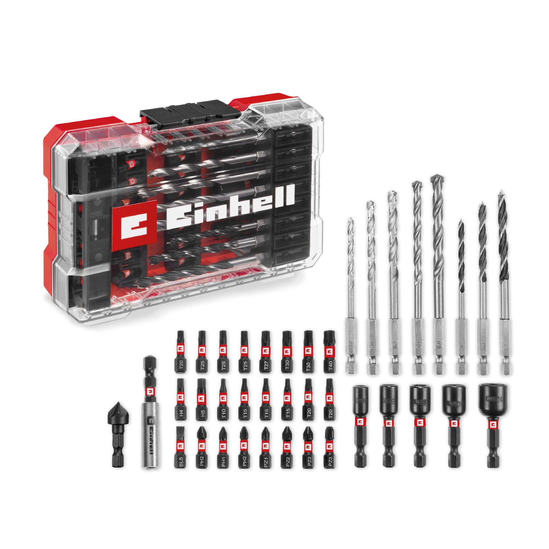 einhell-kit-de-39-brocas-y-puntas-de-atornillar-49108759-juego-profesional-m-cas image 1