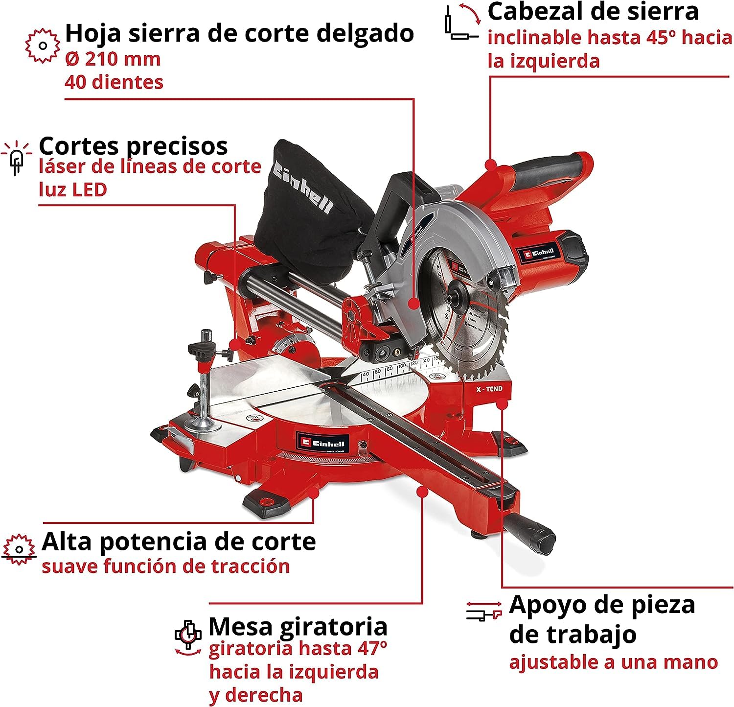 einhell-te-sm-36-210-li-solo-ingletadora-telesc-pica-36v-power-x-change image 3