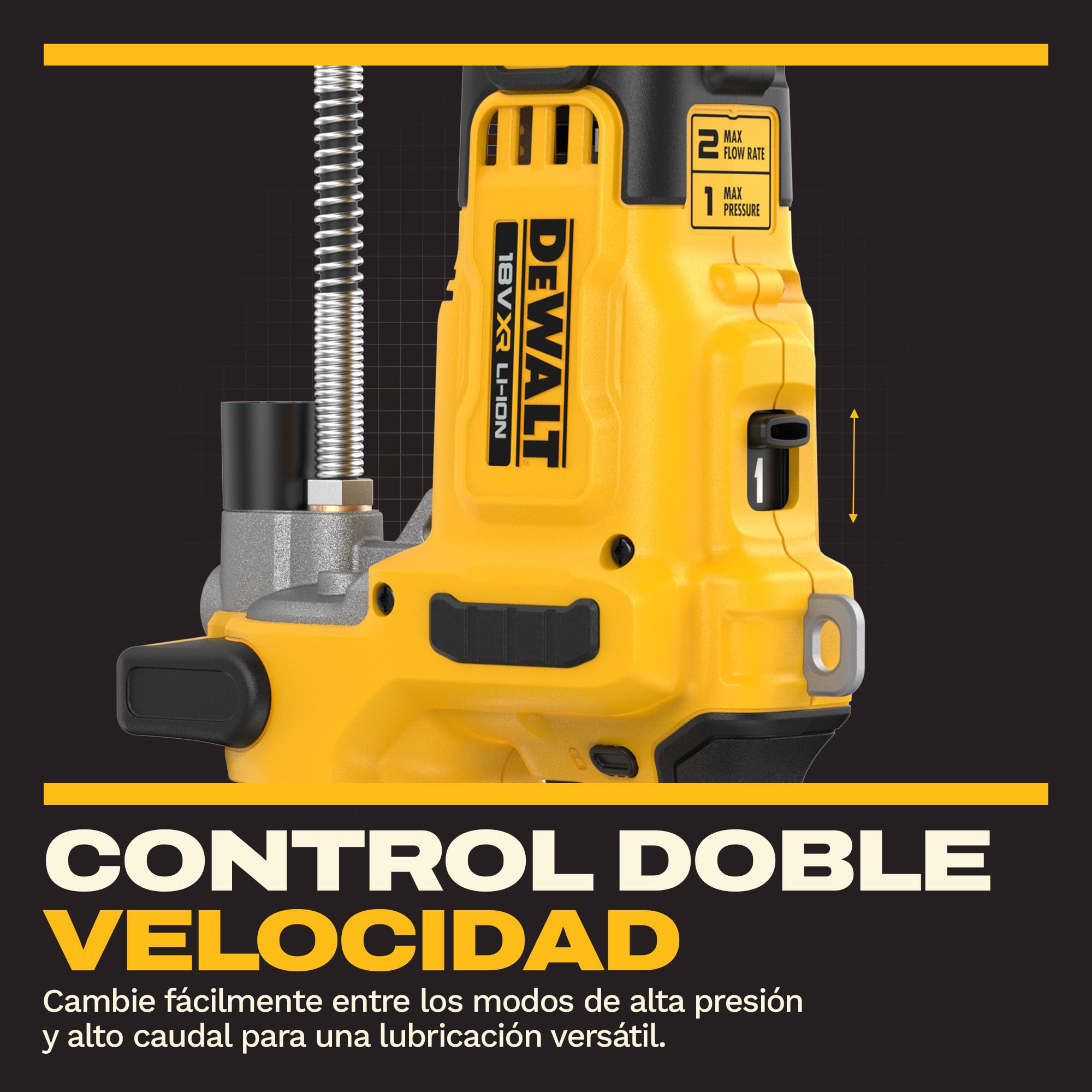 dewalt-engrasadora-18v-xr-2-velocidades-dcgg581p1g-qw-690-bar-255-ml-min-con-bat image 4