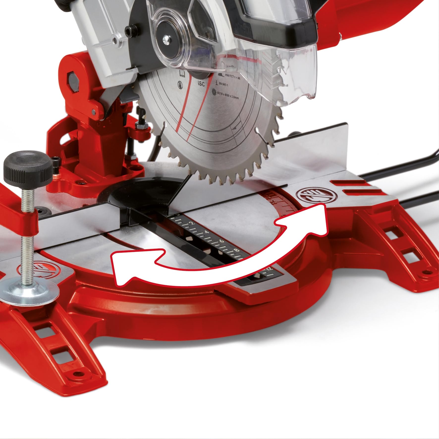 einhell-tc-ms-2112-ingletadora-con-cable-1600w-5000-rpm-disco-210mm-corte-a-ingl image 3