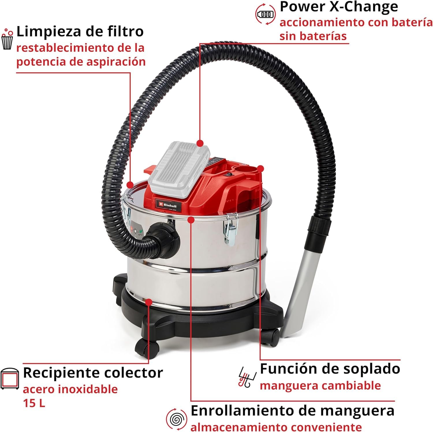 einhell-te-av-18-15-li-c-solo-aspirador-de-cenizas-inal-mbrico-18v-con-recipient image 3