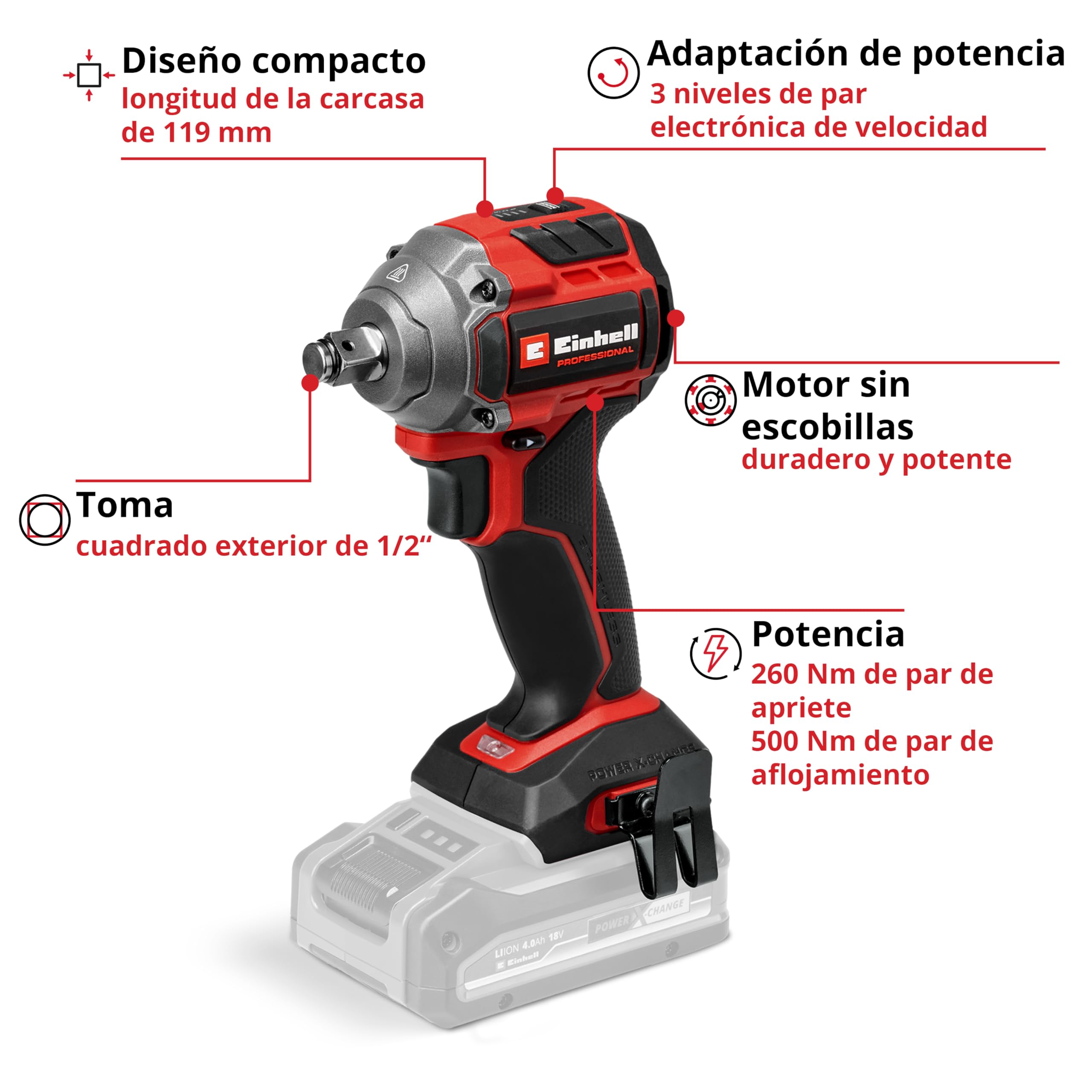 einhell-professional-atornillador-de-impacto-con-bater-a-tp-cw-18-260-c-li-bl-so image 3