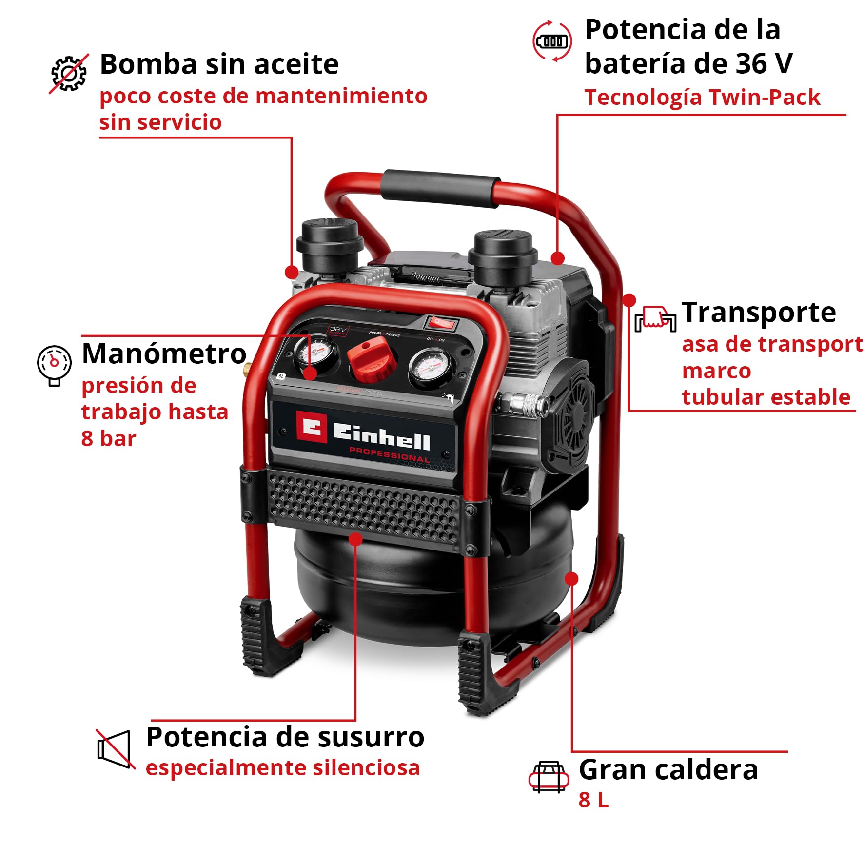 einhell-compresor-de-bater-a-silenzzo-36-210-professional-power-x-change-36v-8-b image 3