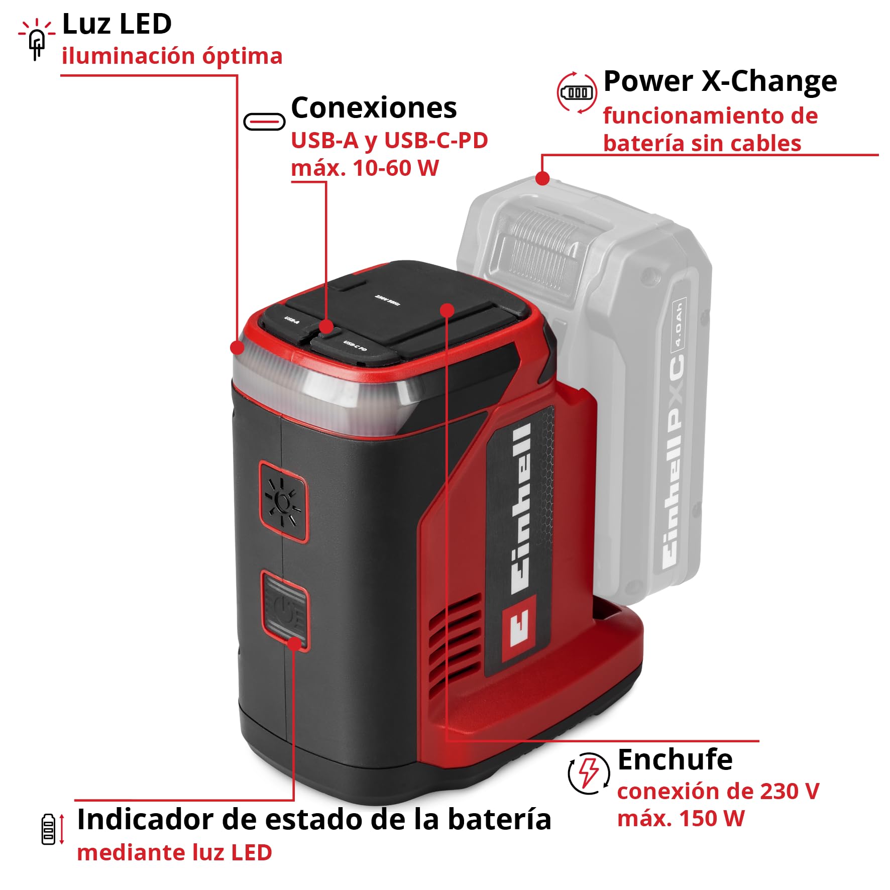 einhell-estaci-n-de-energ-a-a-bater-a-tc-es-18-150-1-li-solo-power-x-change image 3