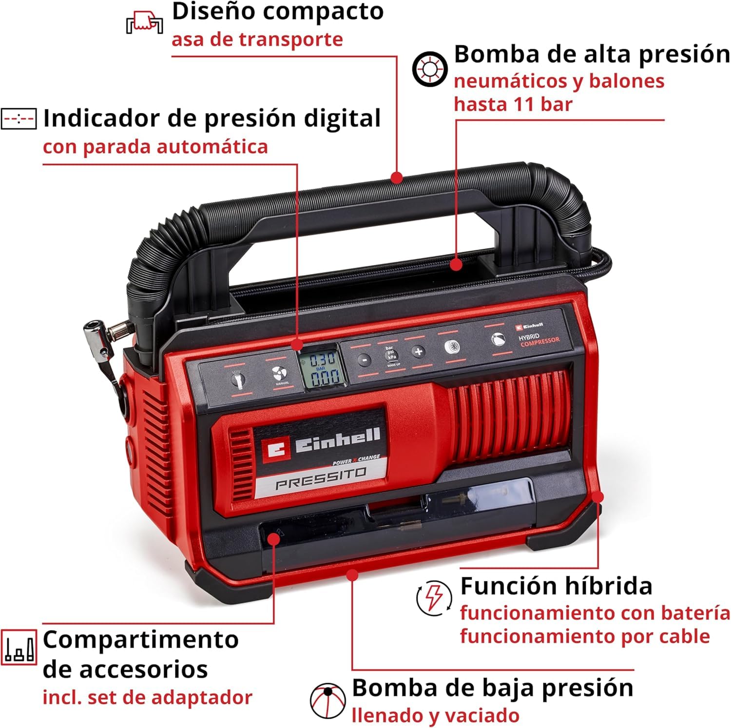 einhell-pressito-18-25-compresor-h-brido-18v-11-bar-power-x-change-sin-bater-a-o image 3