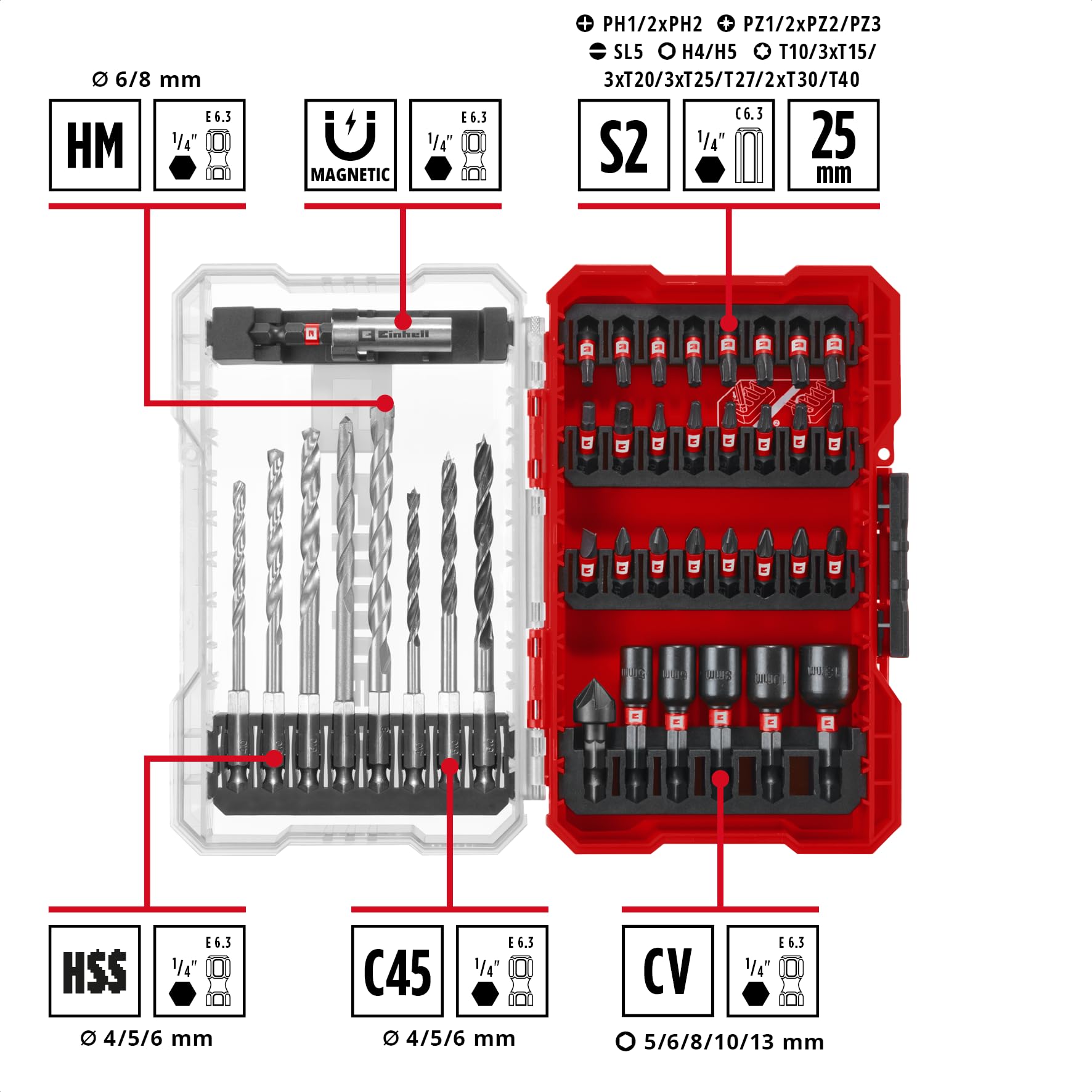 einhell-kit-de-39-brocas-y-puntas-de-atornillar-49108759-juego-profesional-m-cas image 4