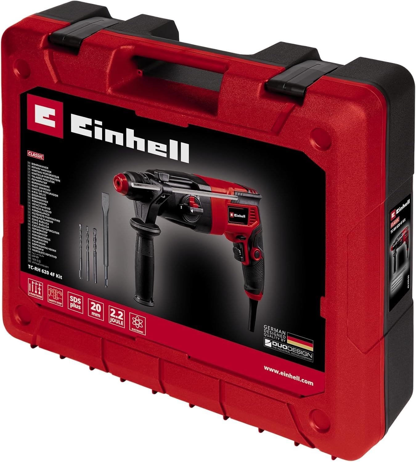 einhell-martillo-perforador-tc-rh-620-4f-620-w-2-2-j-sds-plus-4-funciones-taladr image 8