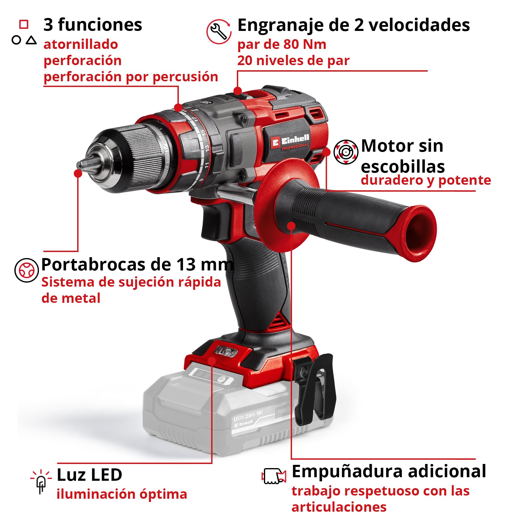 einhell-tp-cd-18-80-li-i-bl-solo-taladro-percutor-a-bater-a-professional-18v-bru image 3