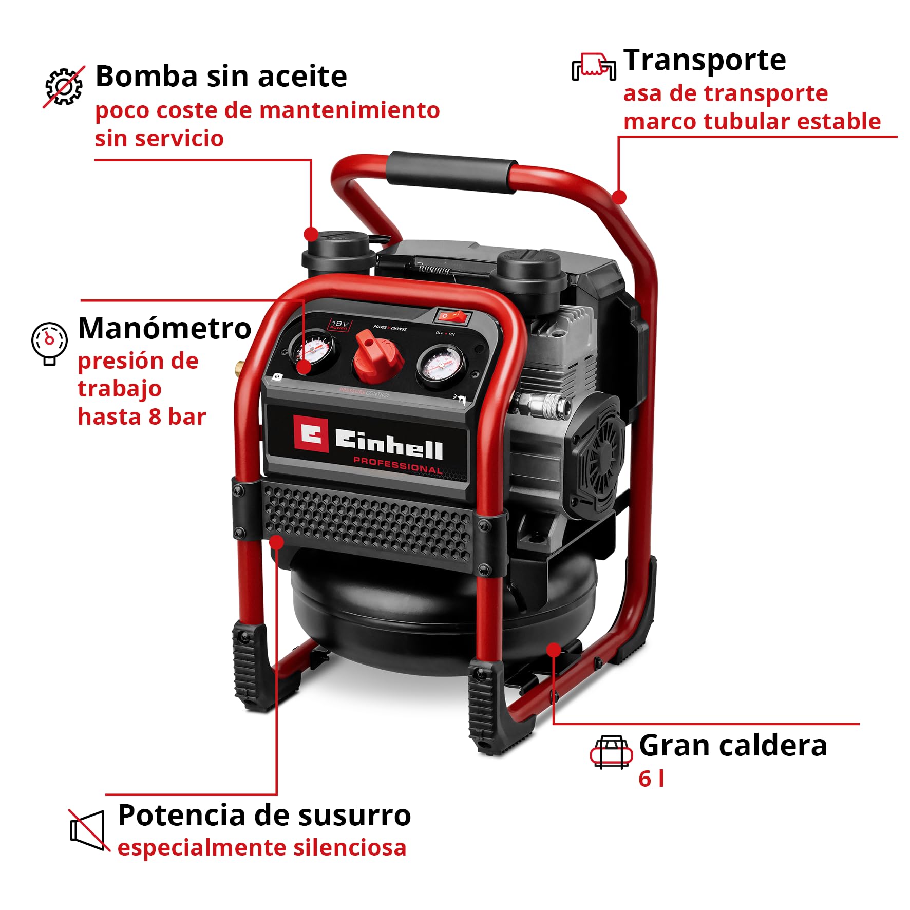 einhell-professional-compresor-con-bater-a-silenzzo-18-160-power-x-change-18v-m- image 3
