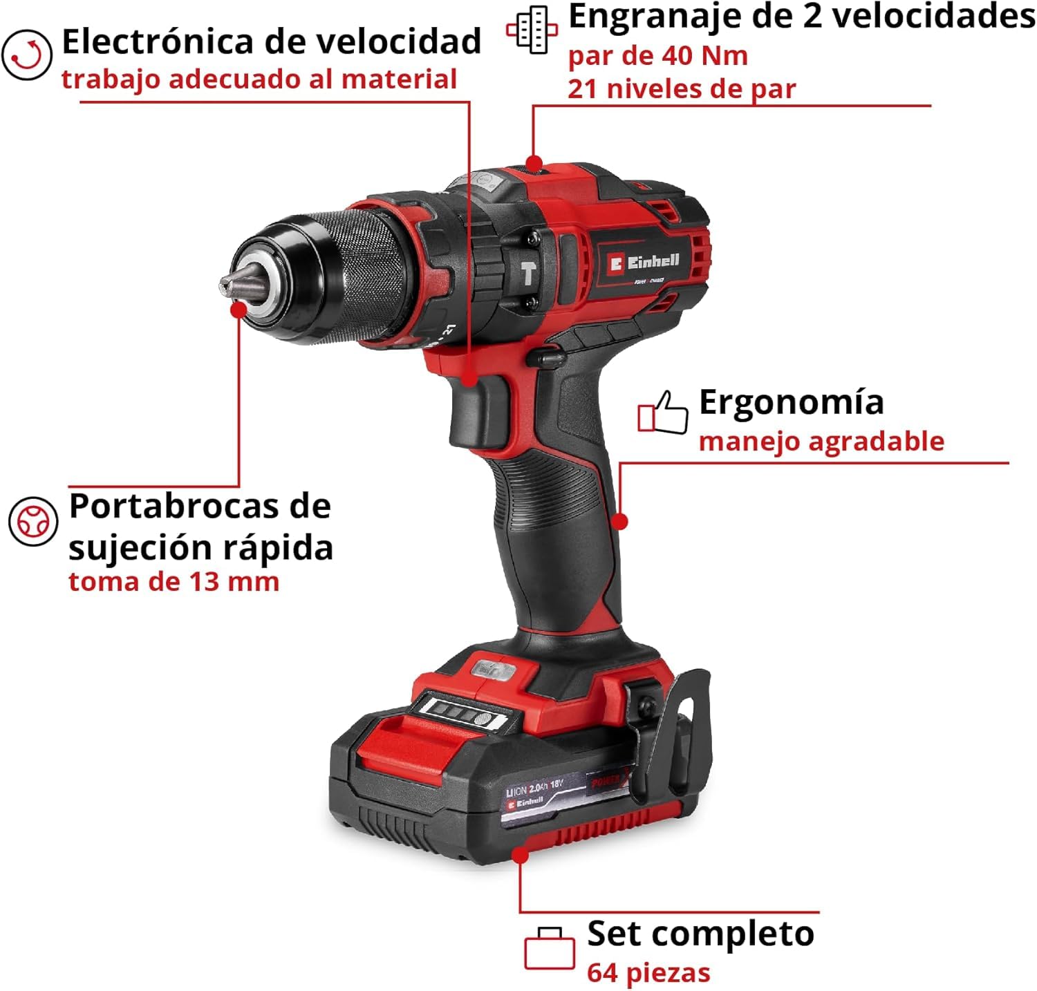 einhell-te-cd-18-40-li-i-64-set-taladro-percutor-a-bater-a-18v-con-64-accesorios image 3