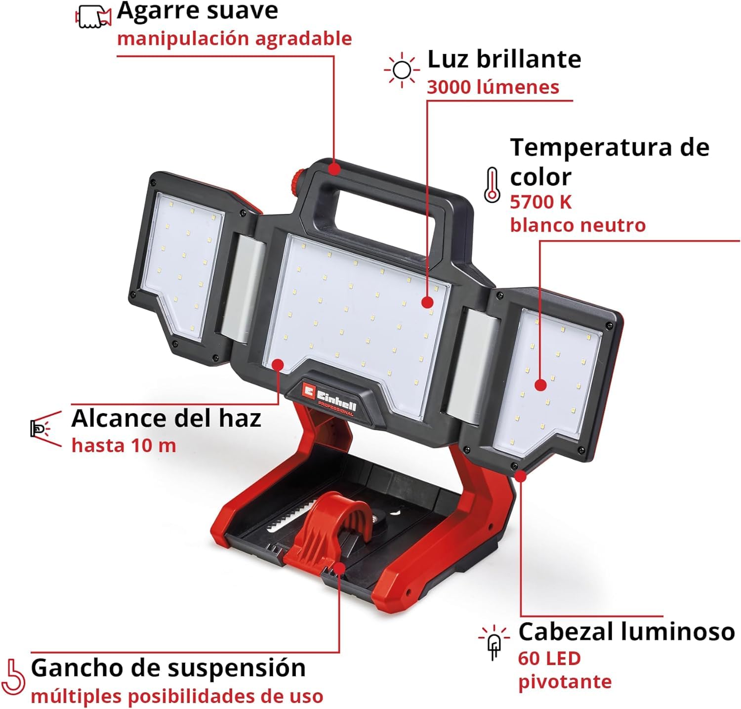 einhell-l-mpara-con-bater-a-tp-cl-18-3000-li-solo-power-x-change-3000-l-menes-60 image 3
