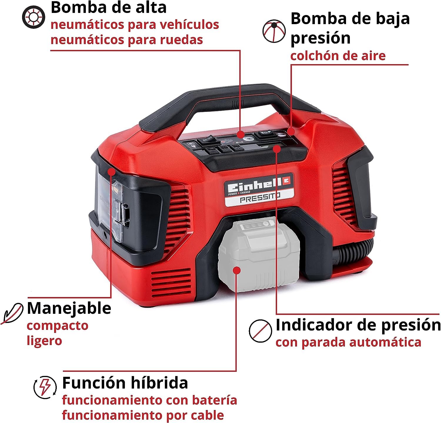 einhell-pressito-power-x-change-compresor-h-brido-18v-inflador-con-cable-y-bater image 3