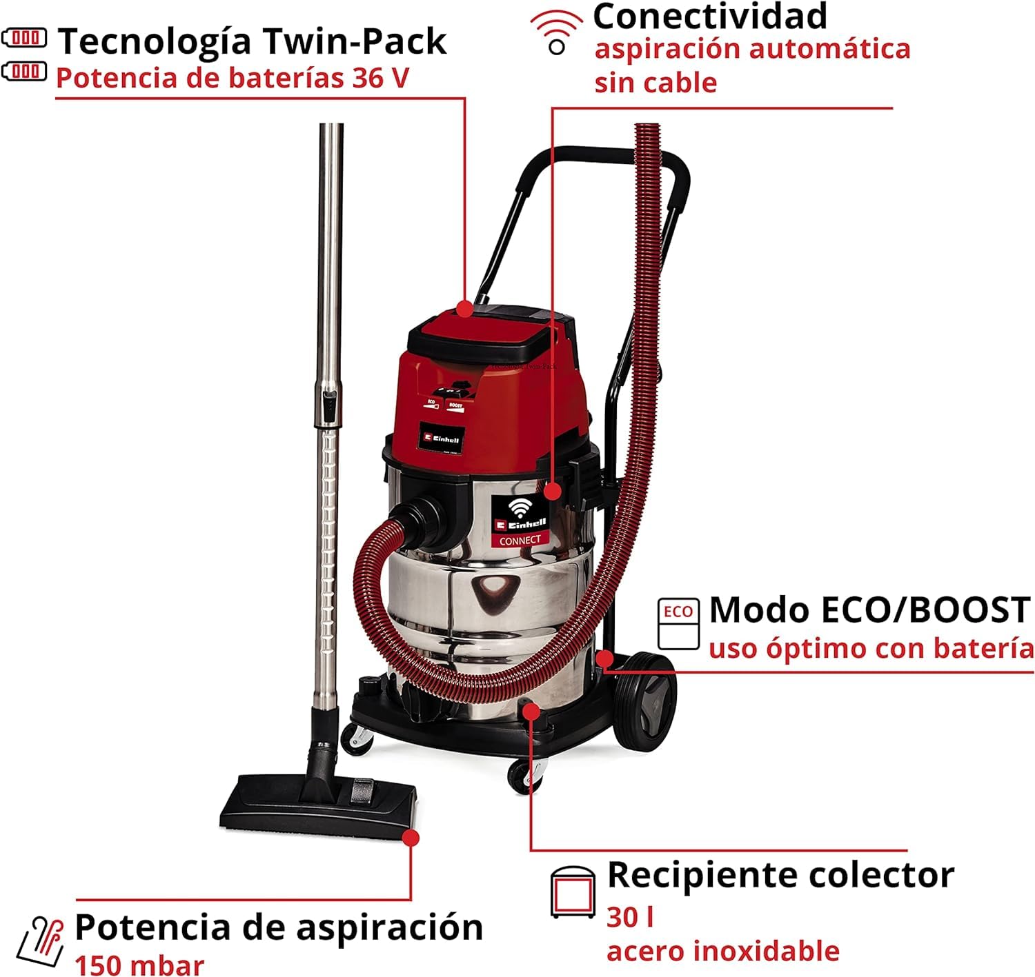 einhell-professional-tp-vc-36-30-s-auto-solo-aspirador-seco-h-medo-36v-power-x-c image 3
