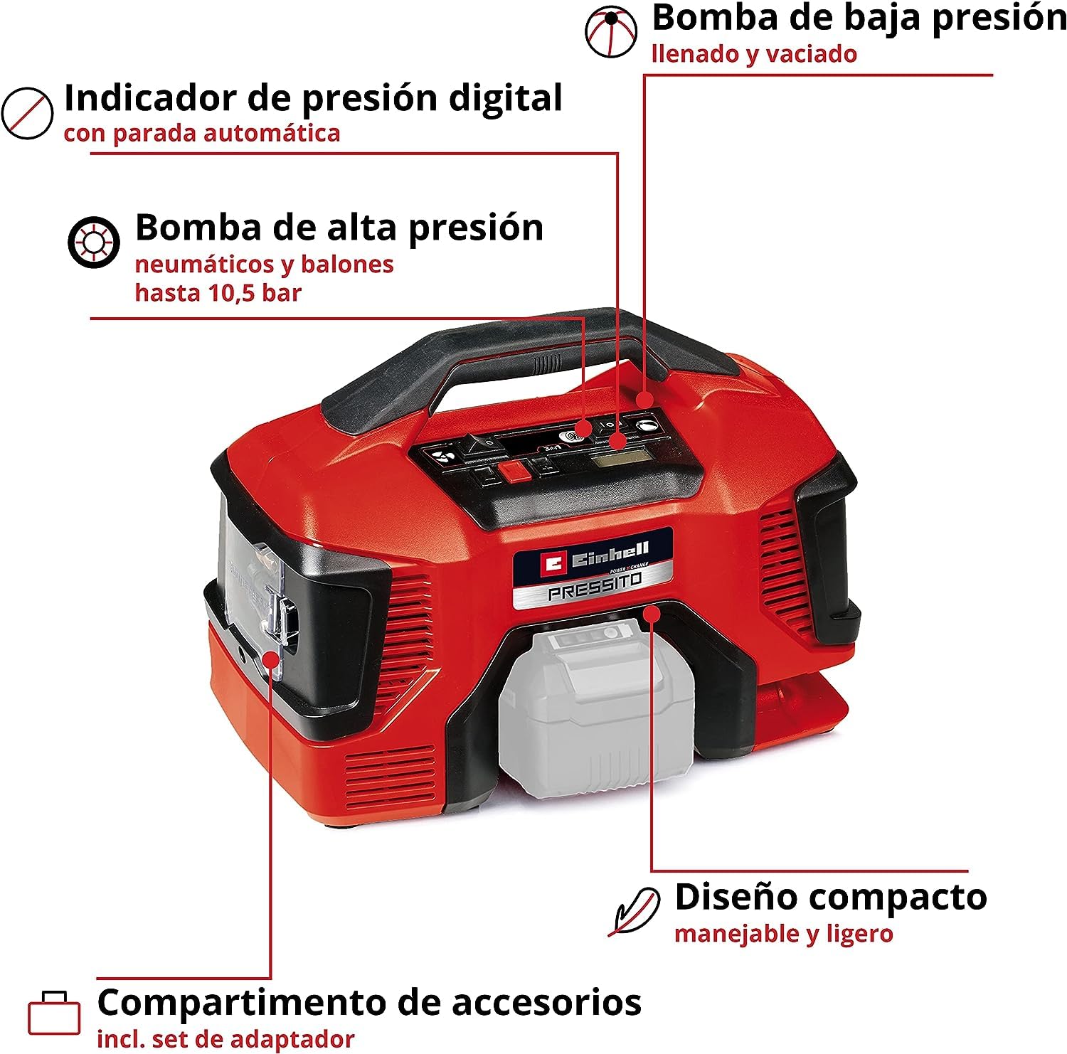 einhell-pressito-18-21-compresor-a-bater-a-18v-10-5-bar-power-x-change-sin-bater image 3