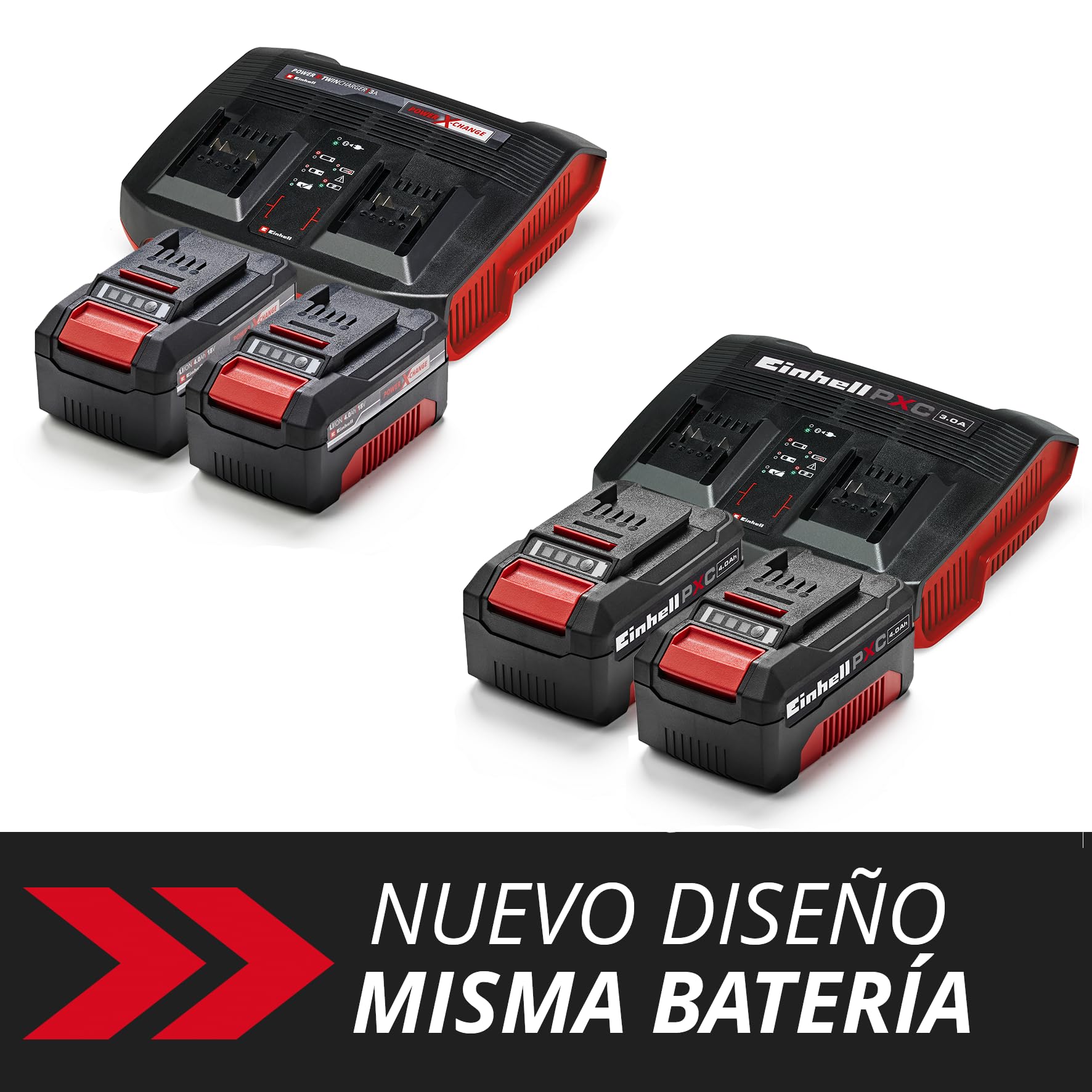 einhell-power-x-change-starter-kit-2x4-0ah-bater-as-y-twincharger-18v-cargador-d image 2