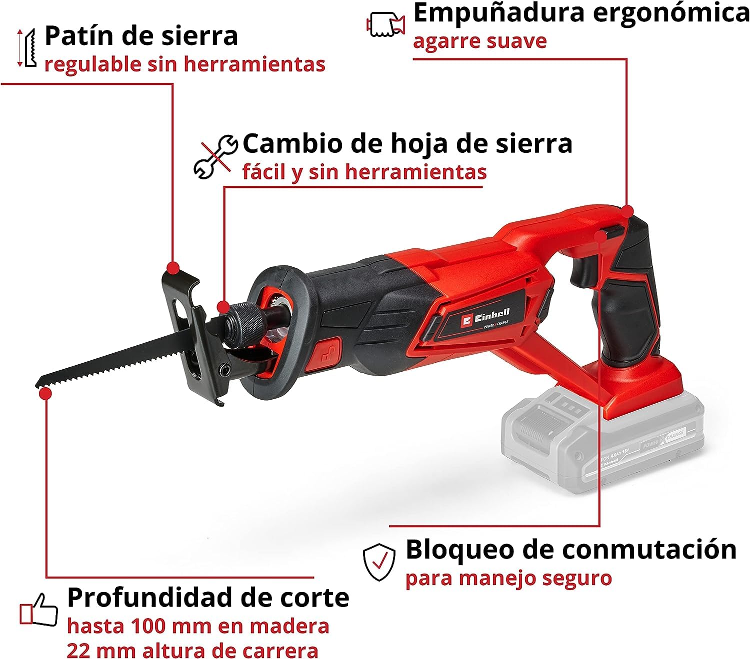 einhell-te-ap-18-22-li-sierra-de-sable-a-bater-a-18v-2600-rpm-corte-100mm-power- image 3