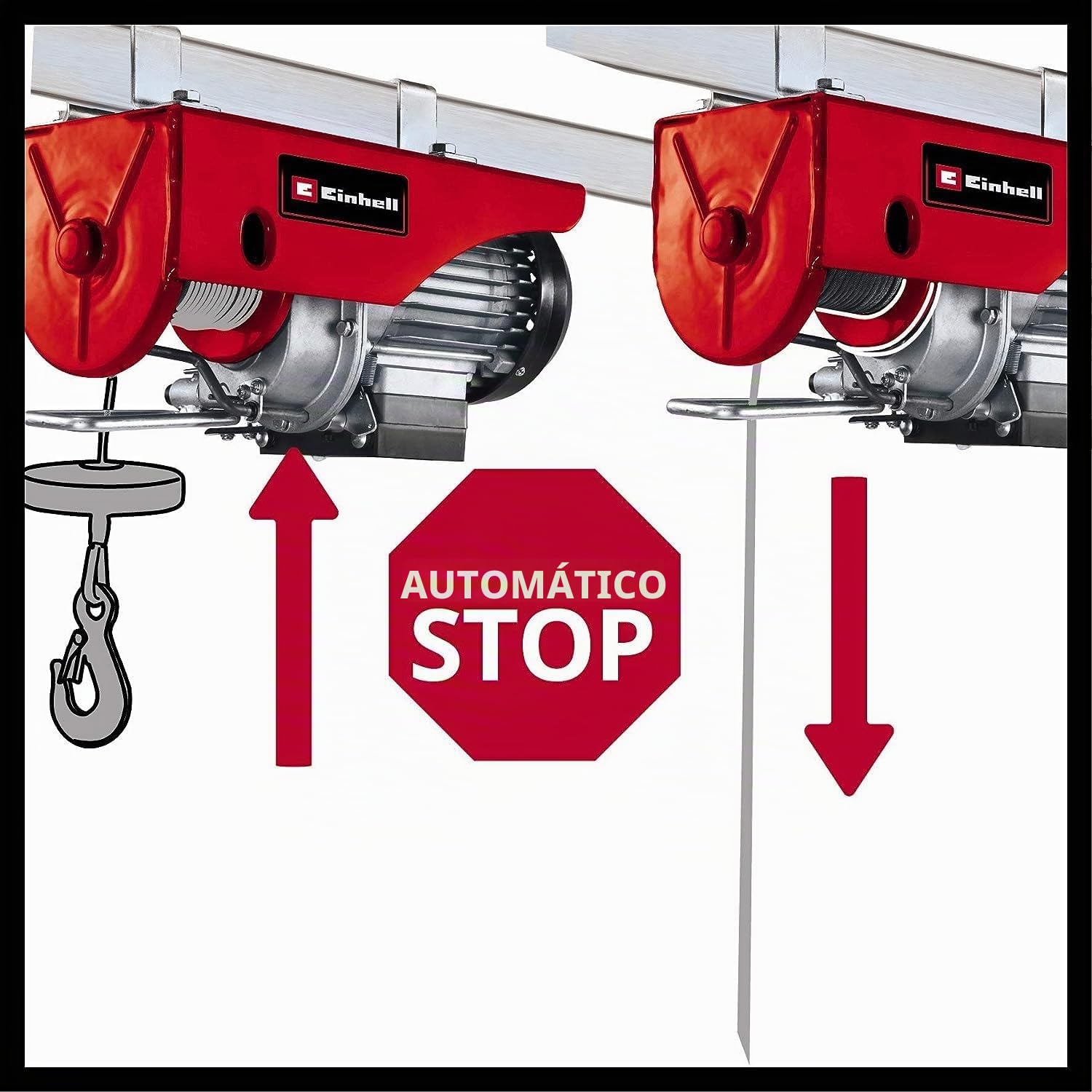 einhell-tc-eh-250-polipasto-el-ctrico-450w-eleva-250kg-cable-de-acero-12m-gancho image 3