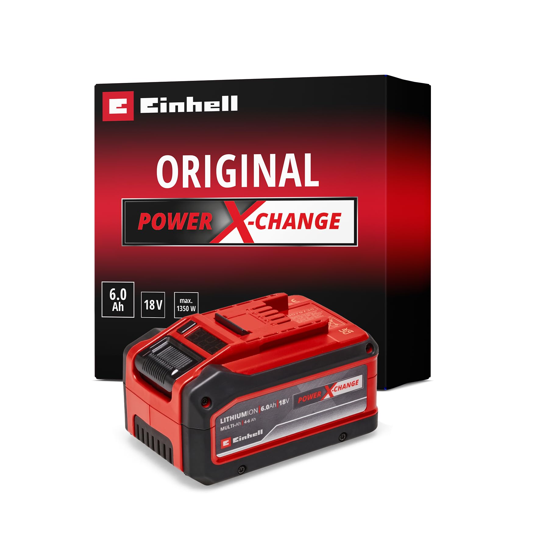 pack-de-2-bater-as-einhell-power-x-change-18v-4-0ah-rojo-y-negro-con-cargador-y- image 4
