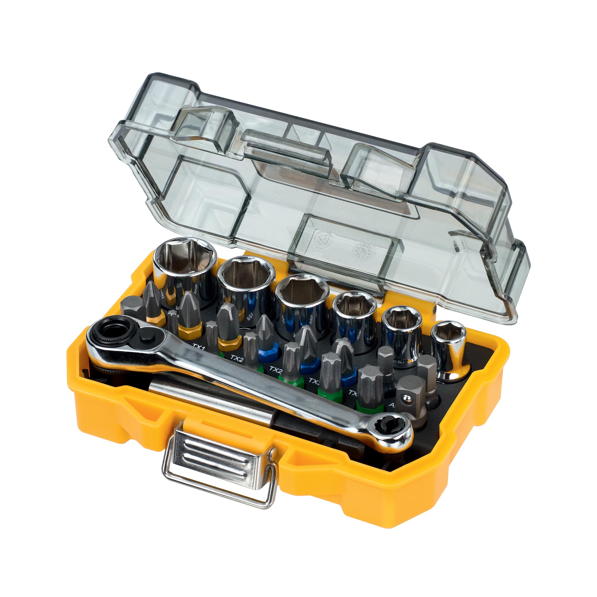 dewalt-set-de-vasos-y-puntas-para-atornillar-en-estuche-compacto-25-mm-dt71516-q image 1
