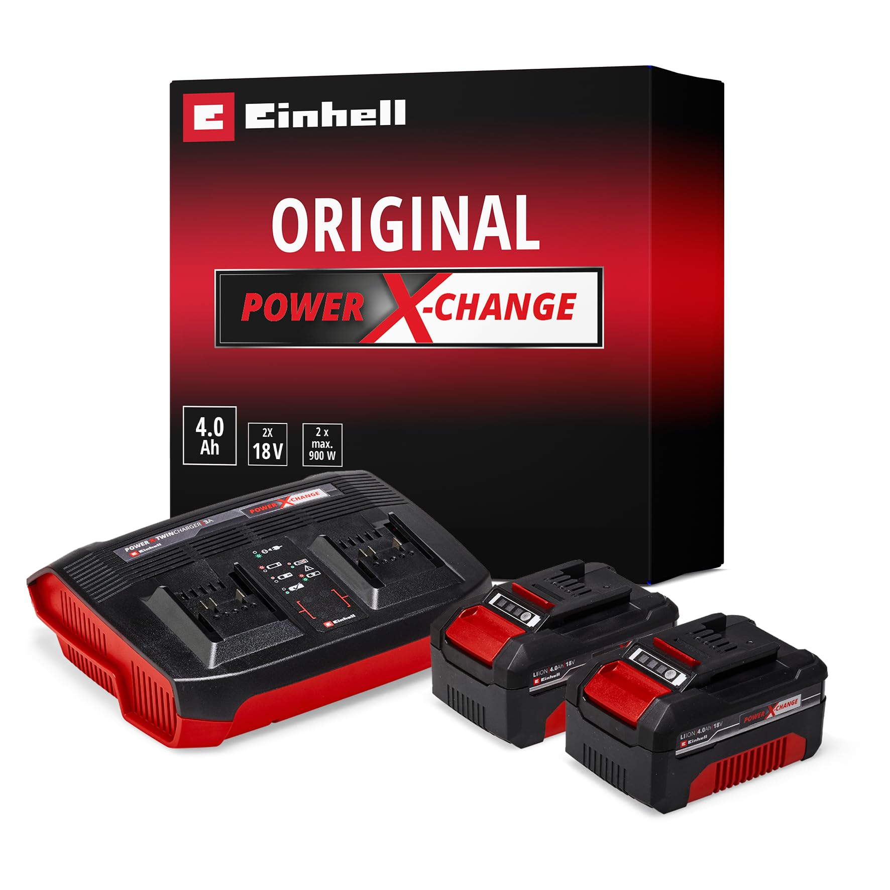 einhell-power-x-change-starter-kit-2x4-0ah-bater-as-y-twincharger-18v-cargador-d image 1