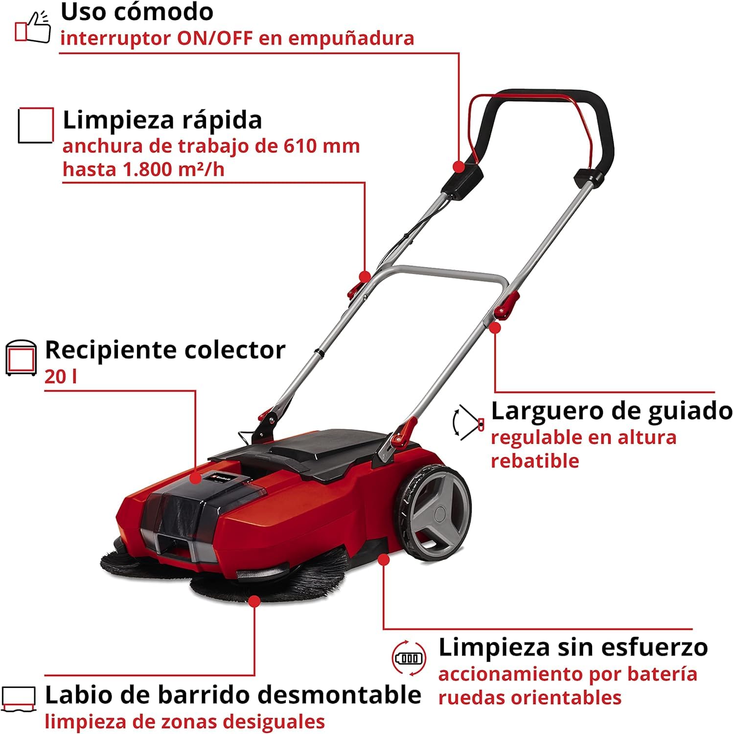 einhell-barredora-con-bater-a-te-sw-18-610-li-solo-power-x-change-18v-61cm-ancho image 3