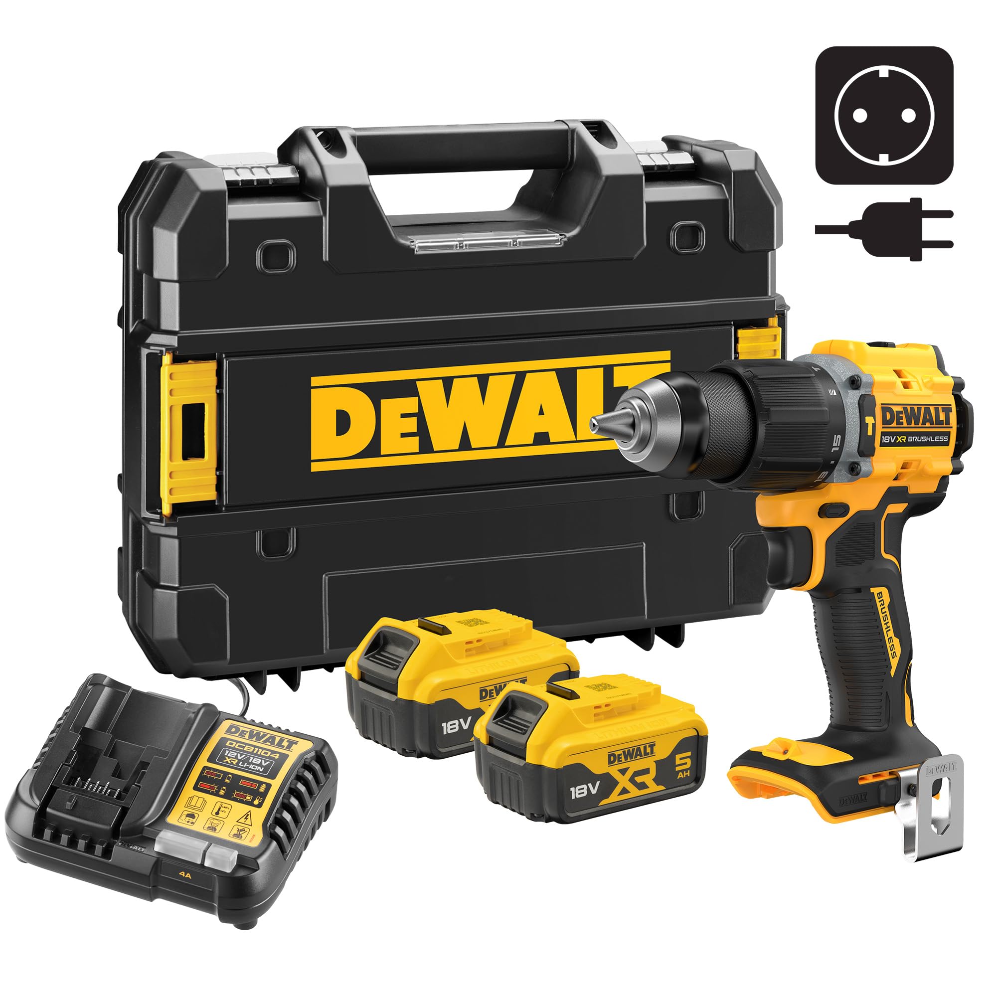 dewalt-taladro-atornillador-percutor-18v-xr-sin-escobillas-dcd799p2t-qw-74-nm-2- image 1