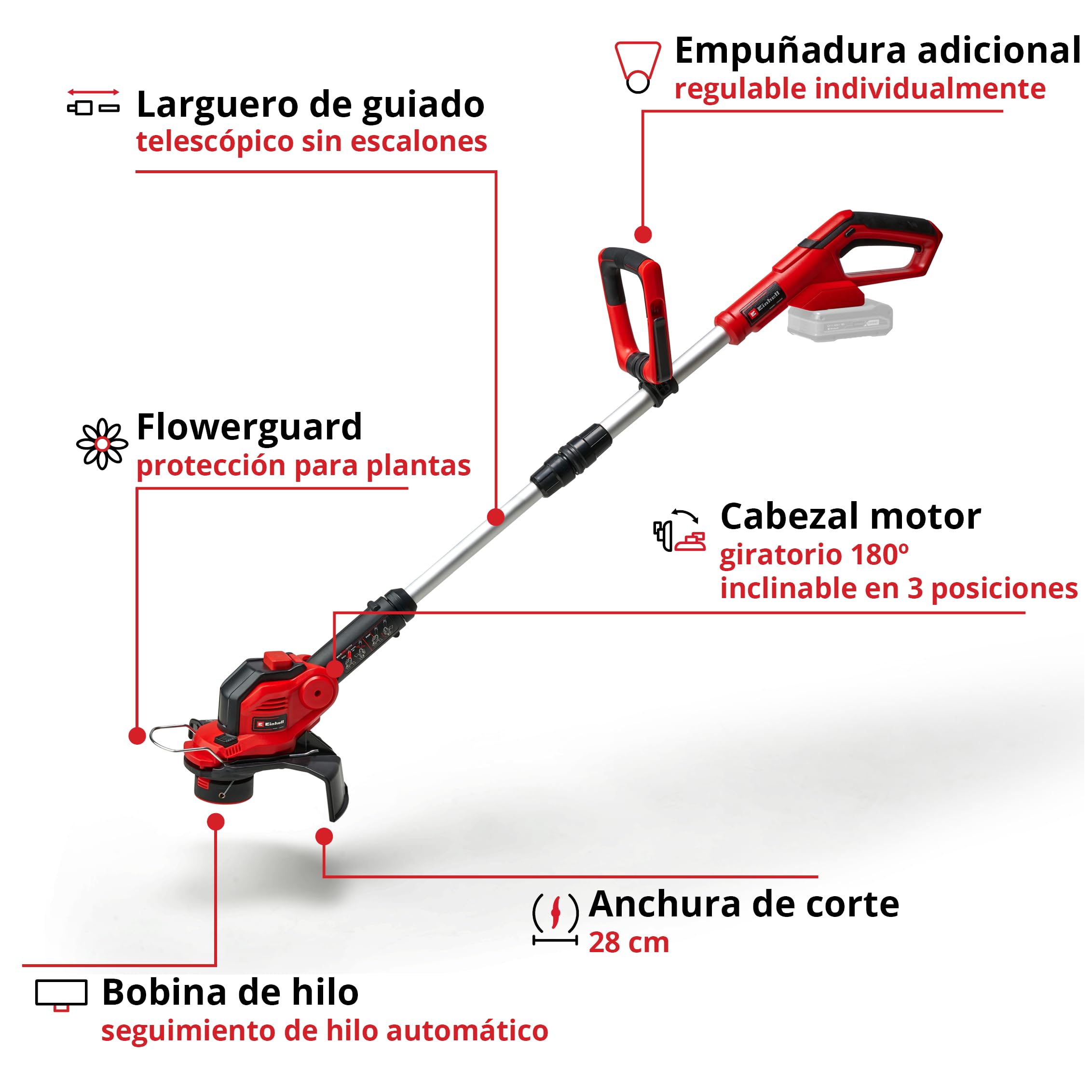 einhell-recortadora-de-c-sped-a-bater-a-ge-ct-18-28-li-solo-power-x-change-18v-2 image 3