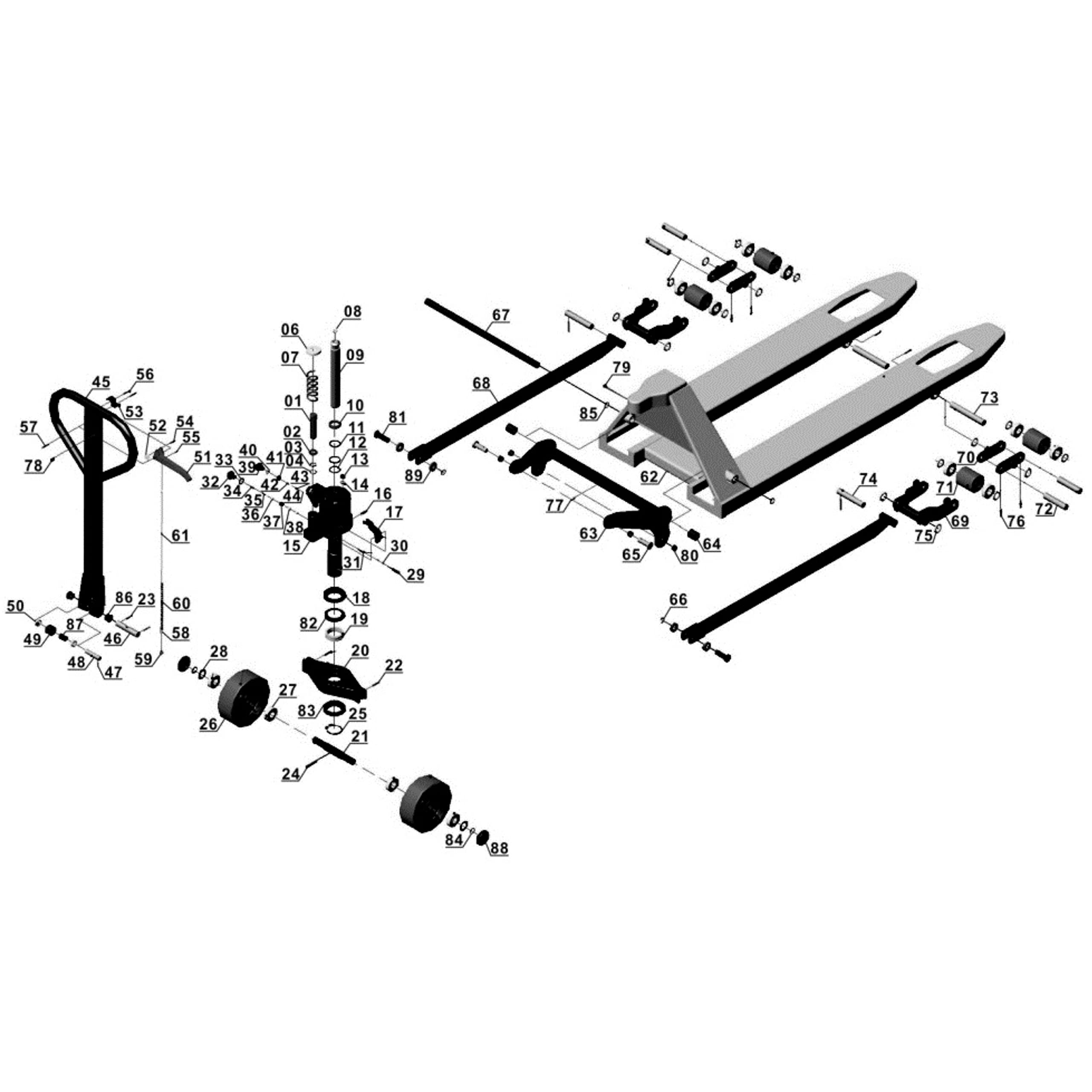 einhell-tc-pt-2500-transpaleta-manual-2500-kg-con-horquillas-reforzadas image 5