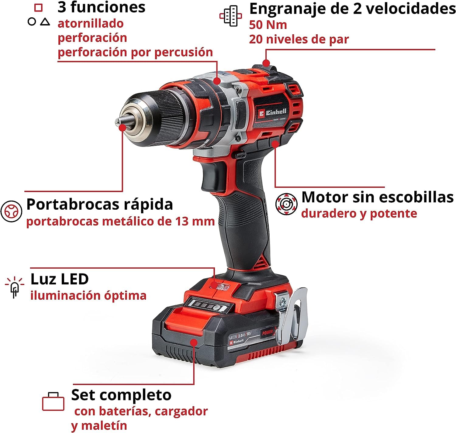 einhell-taladro-percutor-atornillador-te-cd-18-50-li-i-bl-18v-brushless-2x2-0ah- image 3