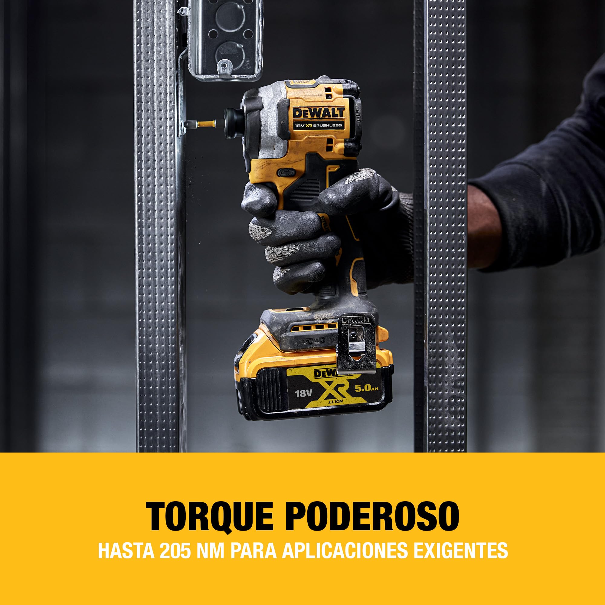 dewalt-atornillador-de-impacto-compacto-brushless-18v-xr-dcf850n-xj-205nm-101mm- image 5