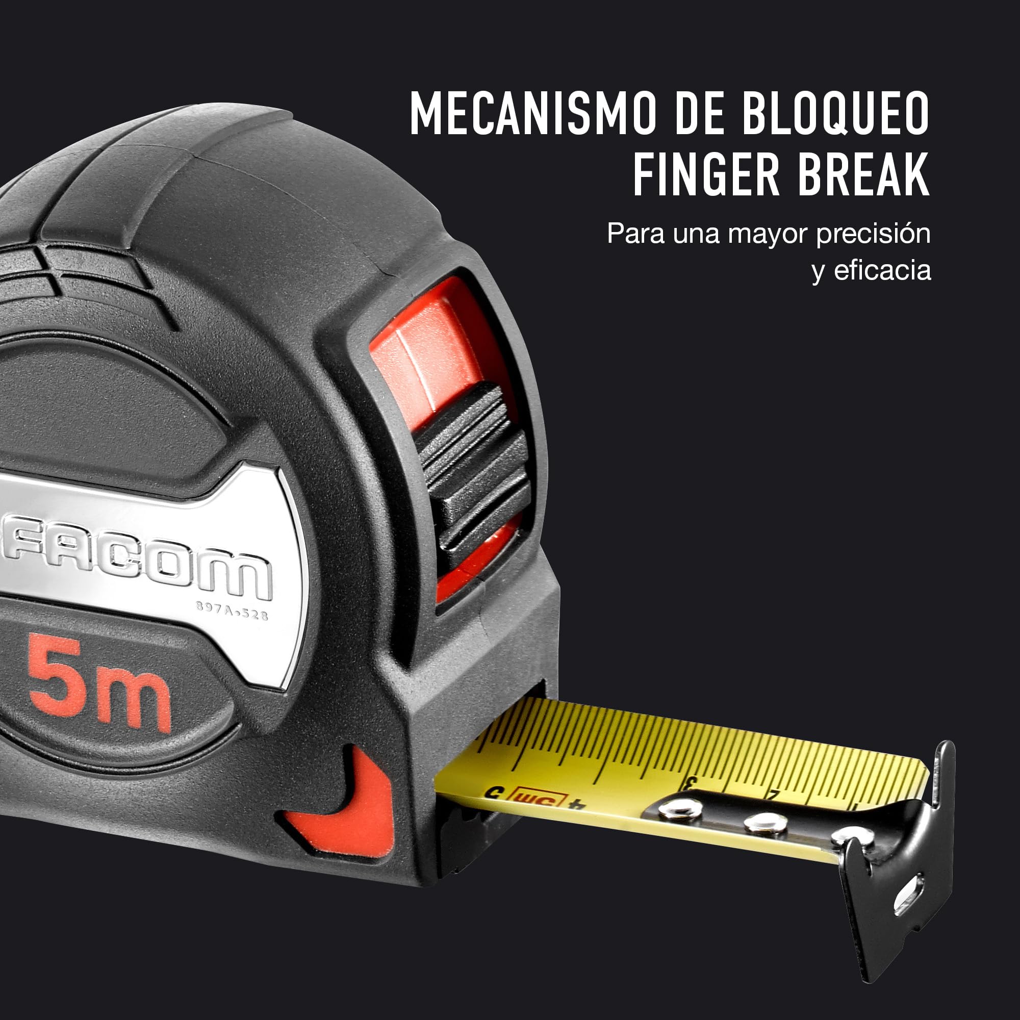 cinta-m-trica-corta-facom-grip-series-897a-528pb-de-5-m-x-28-mm image 3