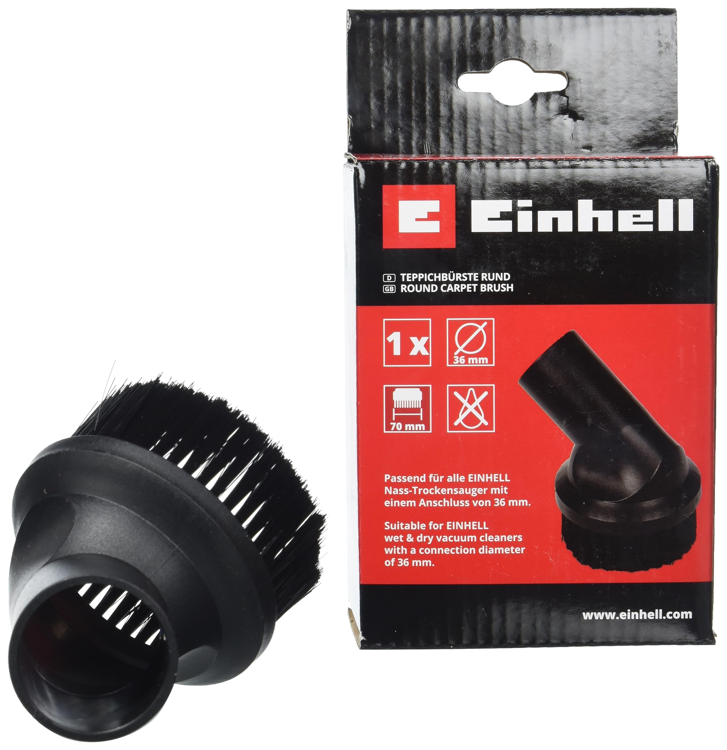einhell-boquilla-redonda-para-alfombras-di-metro-70-mm-conexi-n-36-mm-para-aspir image 2